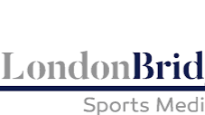 London Brid Sports Media logo with text in gray and navy blue.