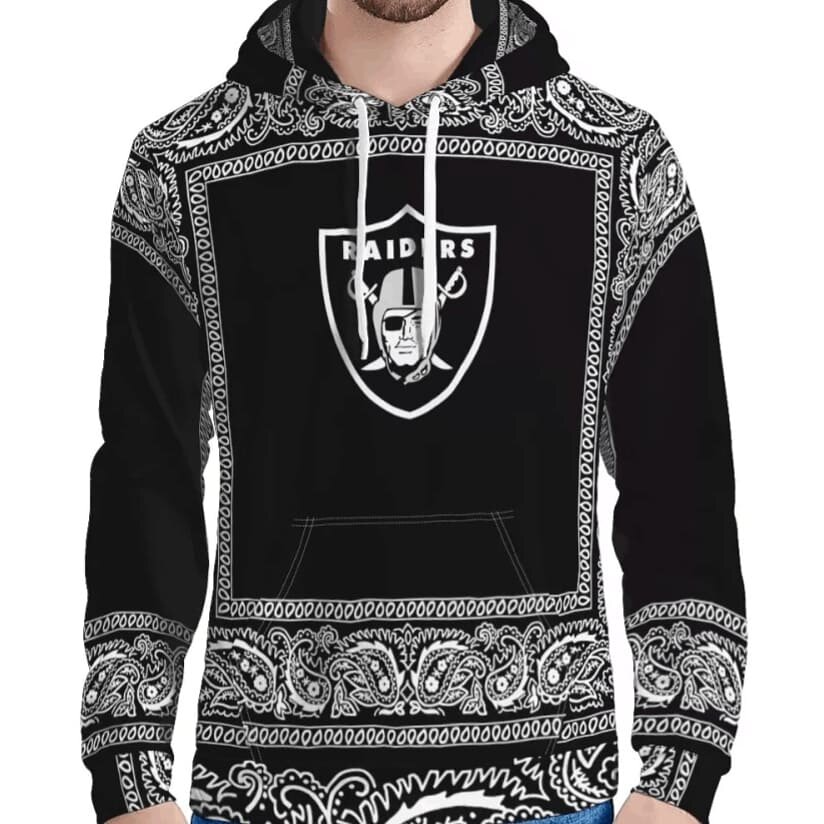Black Raiders Bandana Paisley Print 