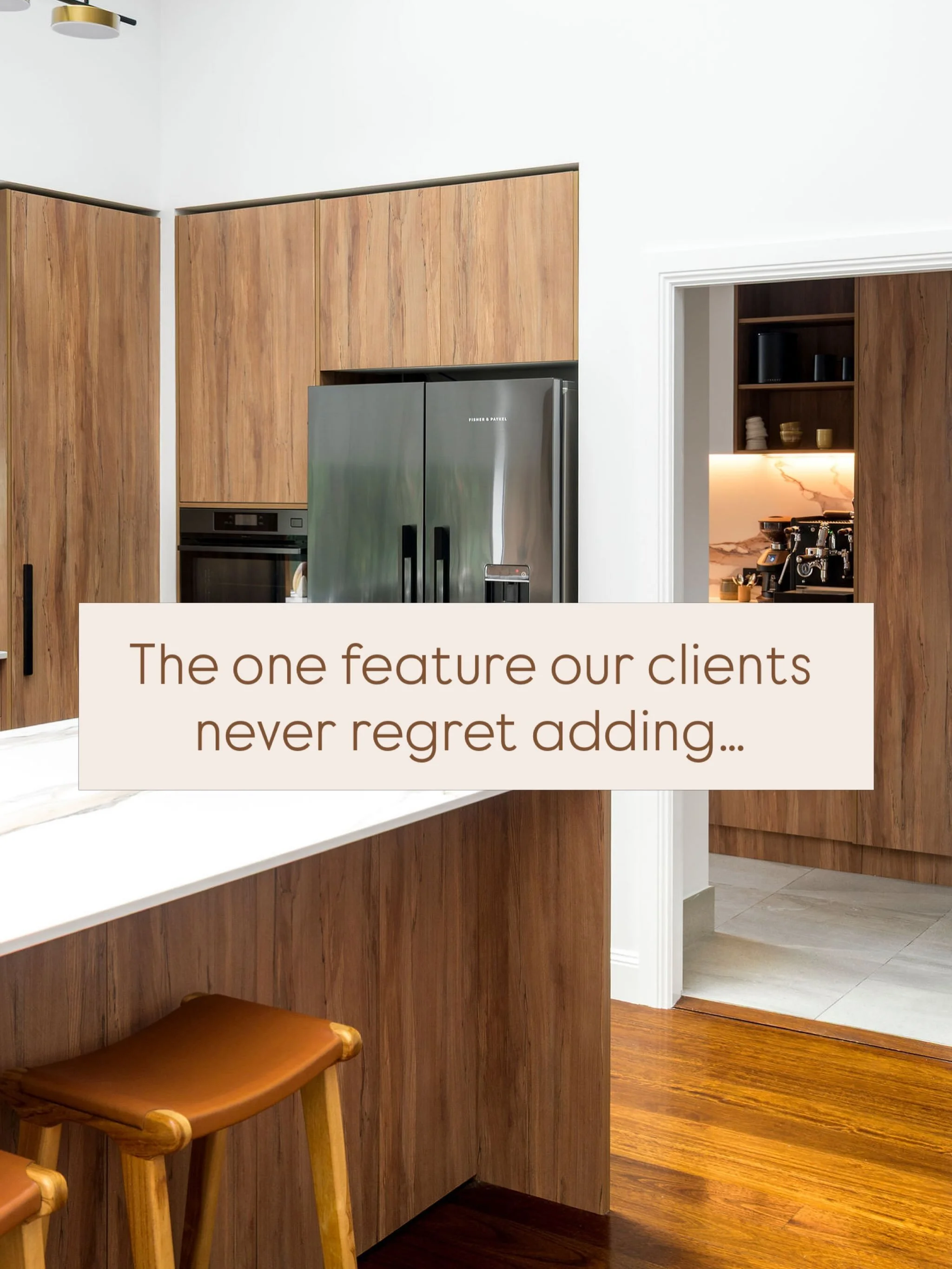 The one feature our clients never regret adding? A butler&rsquo;s pantry.

While the kitchen often gets all the attention, it&rsquo;s the hidden spaces behind the scenes that can make everyday life so much easier.

In this beautiful home, the butler&