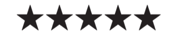 Five black stars for a rating system