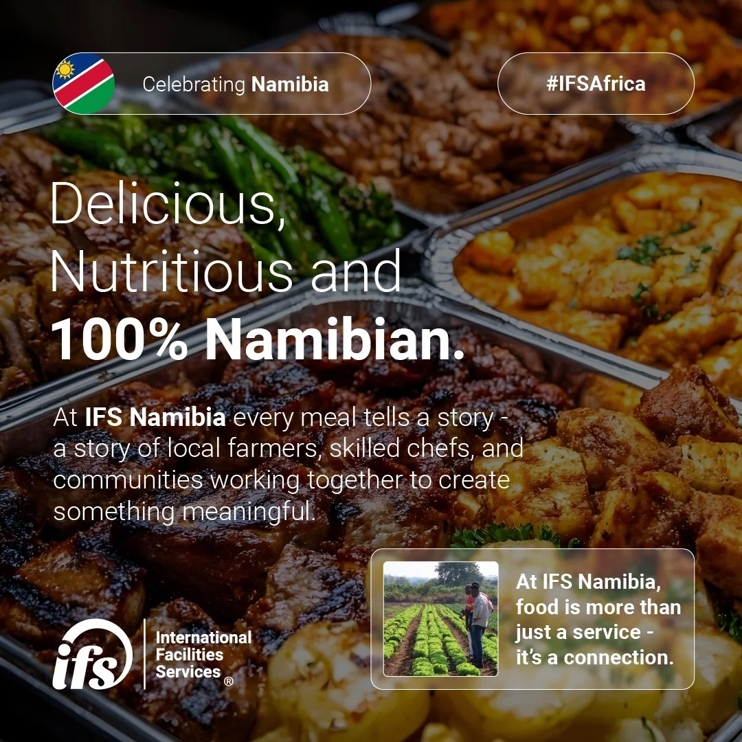 Delicious, nutritious, and 100% Namibian! 💛
ㅤ
At IFS Namibia, every meal tells a story &ndash; a story of local farmers, skilled chefs, and communities working together to create something meaningful. 🌾
ㅤ
Our catering teams source the freshest loca
