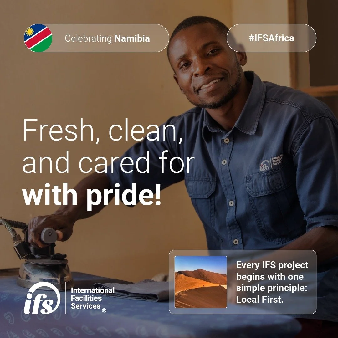 Fresh, clean, and cared for with pride! 🧺✨
ㅤ
Our 100% Namibian laundry teams keep every uniform and linen spotless &ndash; supporting health, comfort, and professionalism across every site.
ㅤ
Because even the smallest details matter. 💛
ㅤ
👉 Explore