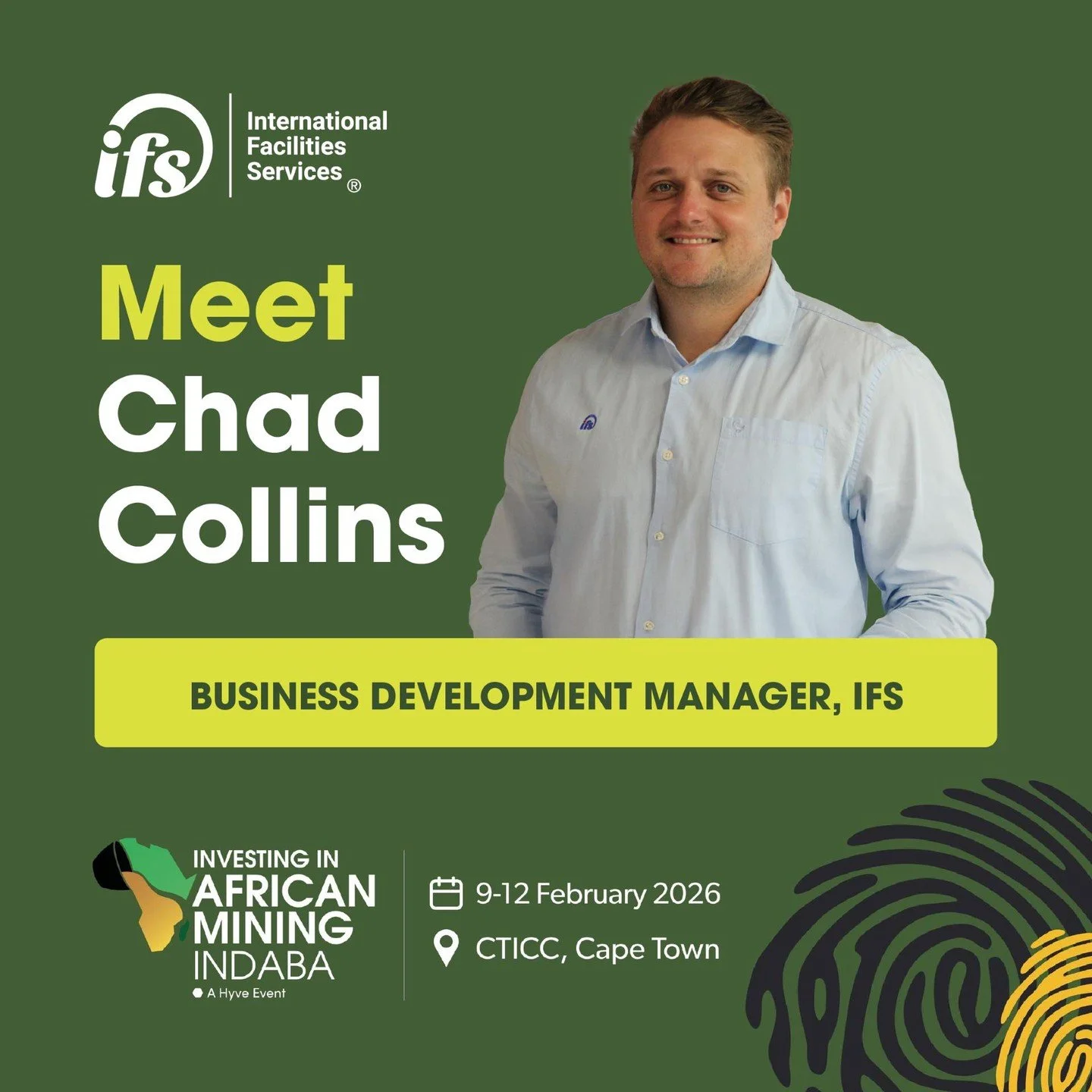 Meet Chad Collins, Business Development Manager for West Africa at IFS, supporting mining operations across Namibia, the DRC, Ghana, and Botswana.
ㅤ
Chad partners with mine leadership teams to optimise site operations through integrated facilities ma