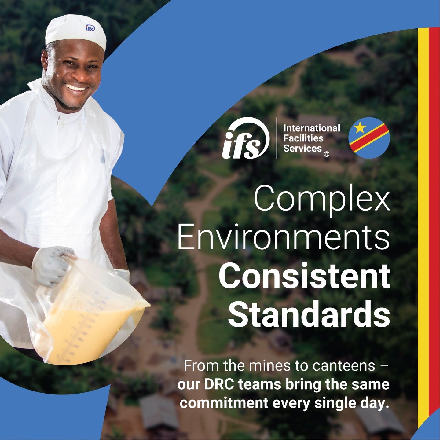 From the mines to canteens &ndash; our DRC teams bring the same commitment every single day.
ㅤ
Complex environments. Consistent standards. That's how we operate.
ㅤ
🌍 Learn more: https://vist.ly/57cfd
ㅤ
#IFSAfrica #FromTheGround #DRC #TeamIFS #Closer