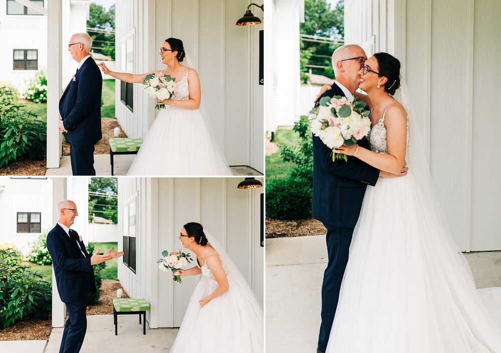  daddy daughter wedding first look at bay pointe woods 
