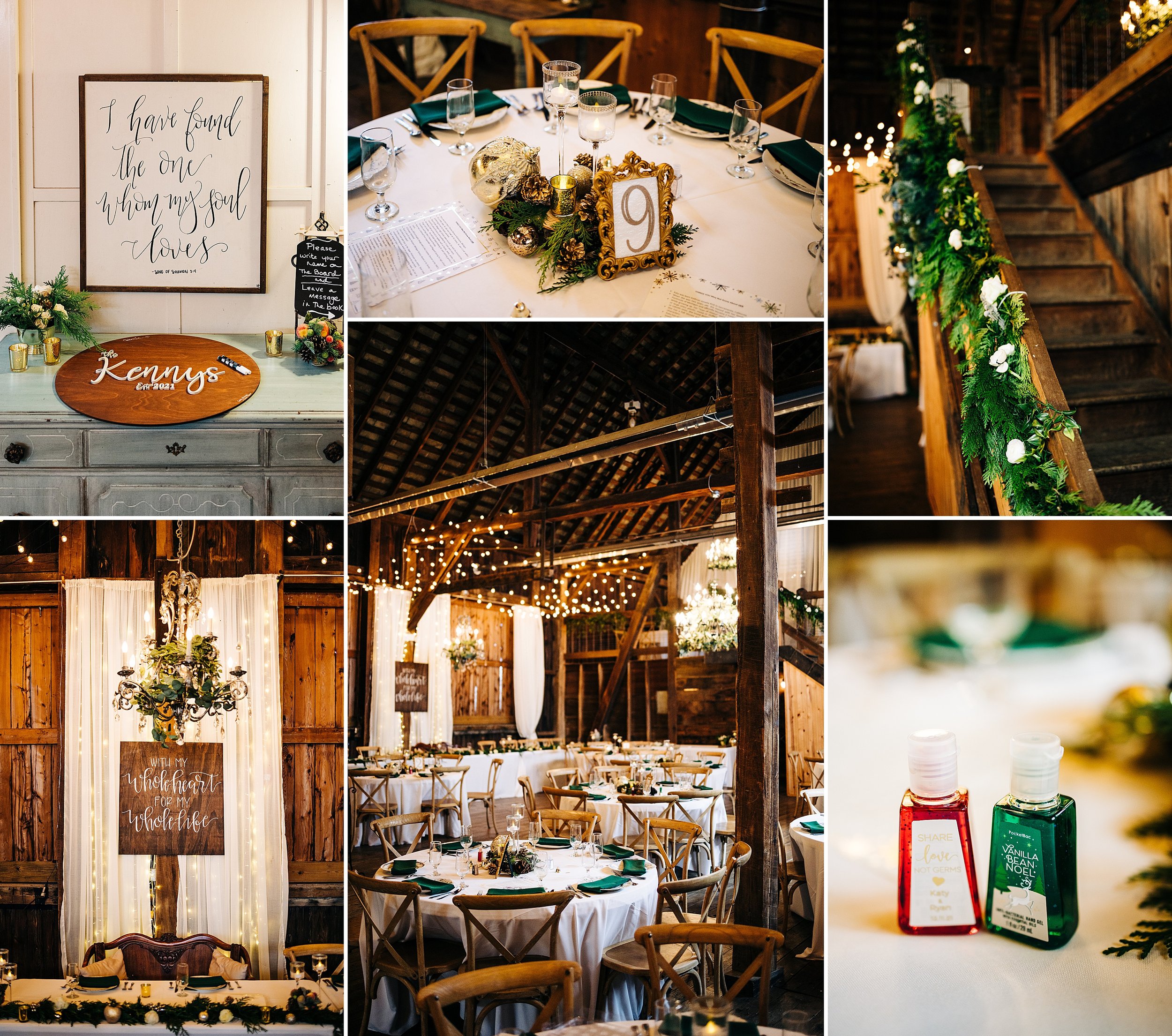 Winter Farm Wedding Reception Decor Ideas