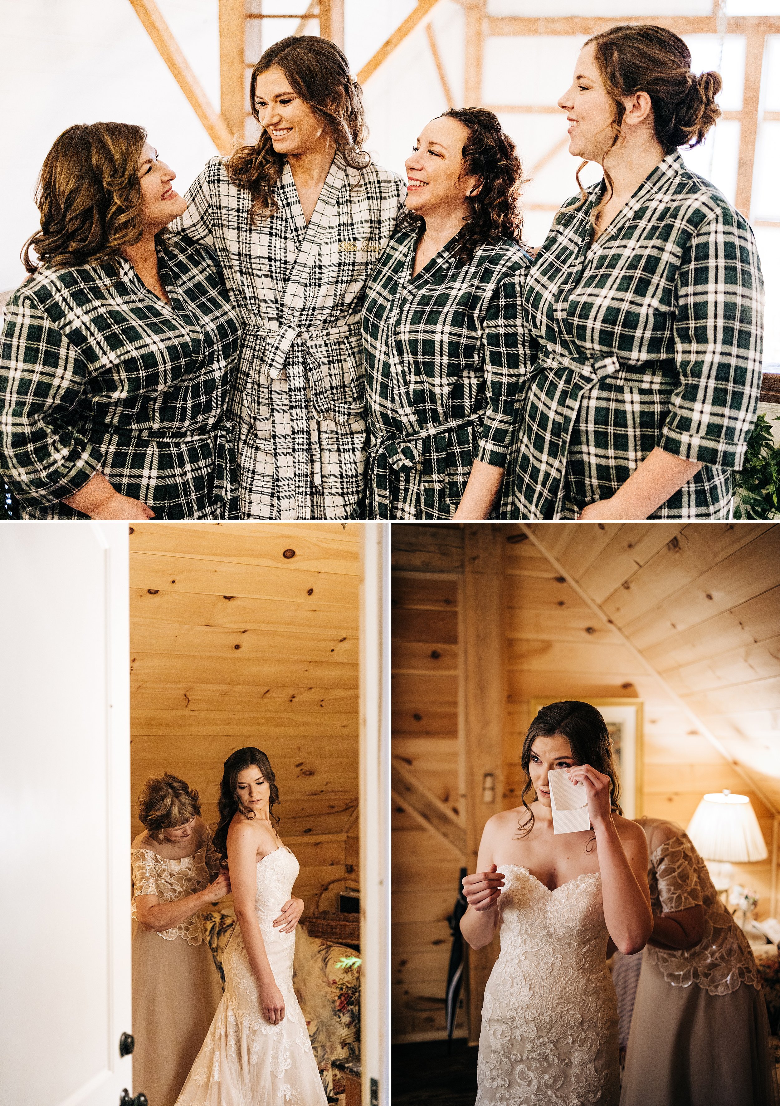Flannel Bridesmaid Robes for Winter Wedding