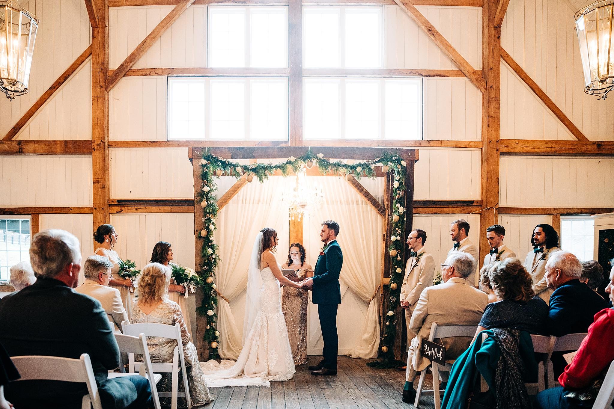 wedding Ceremony at Rivercrest Farm in Dover, Ohio