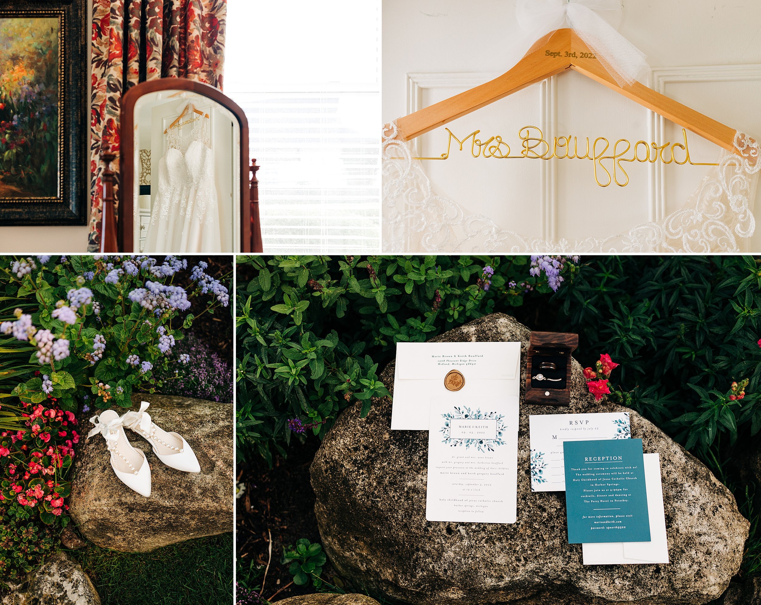 wedding details at stafford's perry hotel