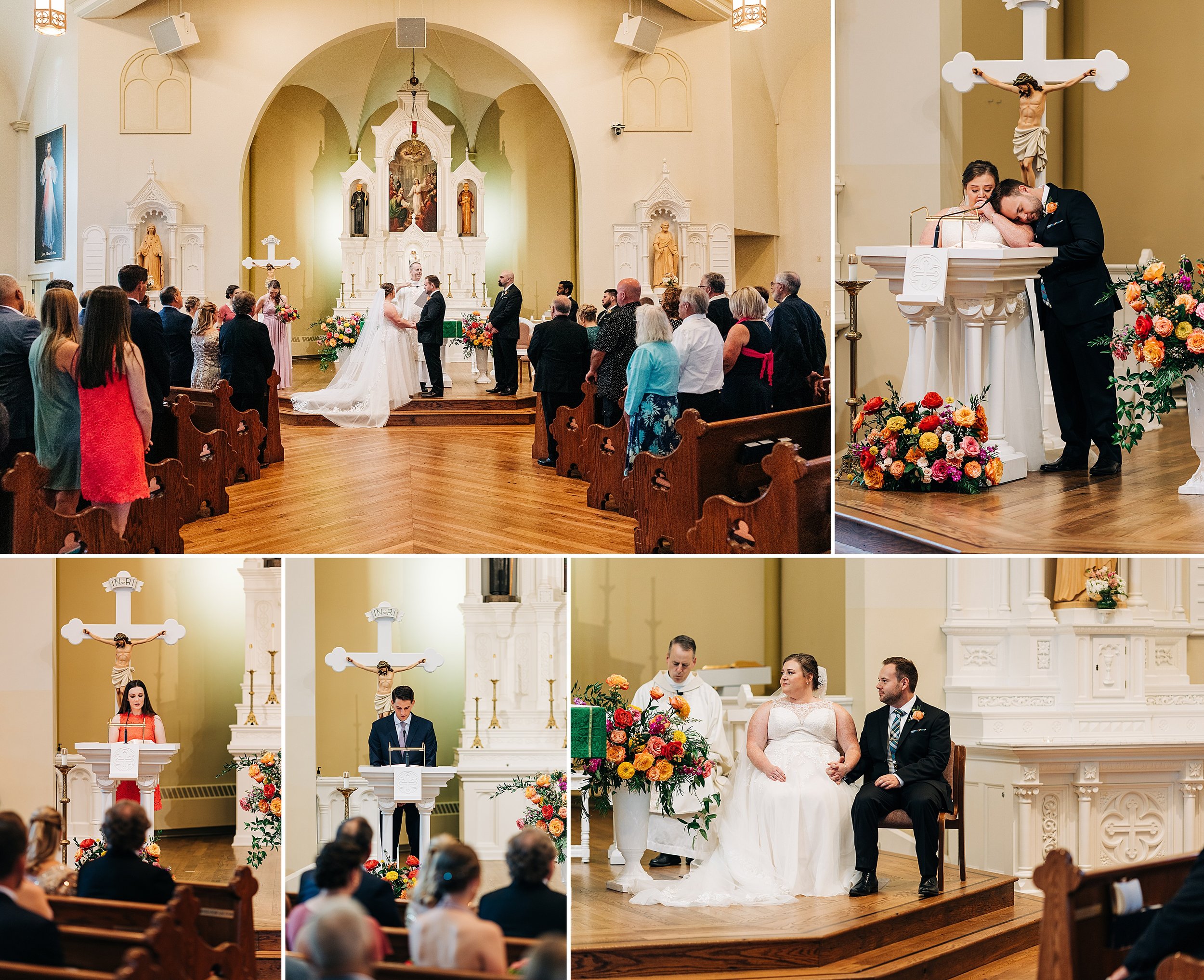 catholic northern michigan wedding ceremony 