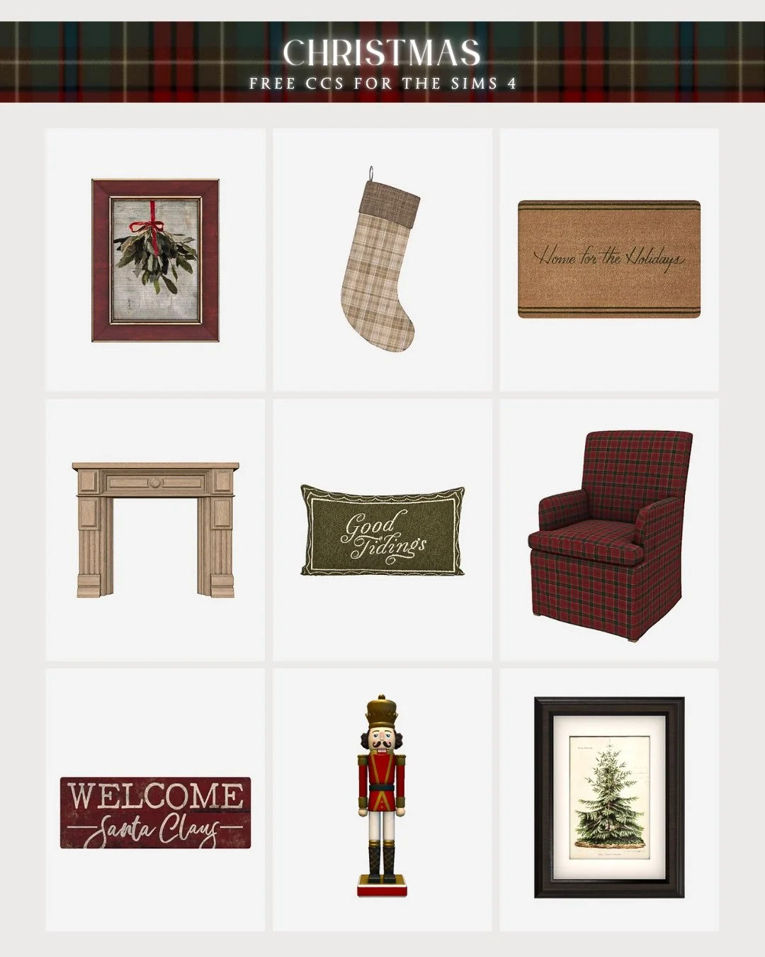 ✨ Christmas - FREE CCs for The Sims 4 ✨

Hello everyone! 🤗
I have updated my website for you to download for free new CCs to decorate your houses for The Holidays 🎄🎅
I wish you all to enjoy and happy simming ❤️
.
.
.
video games | cosy | decor | c