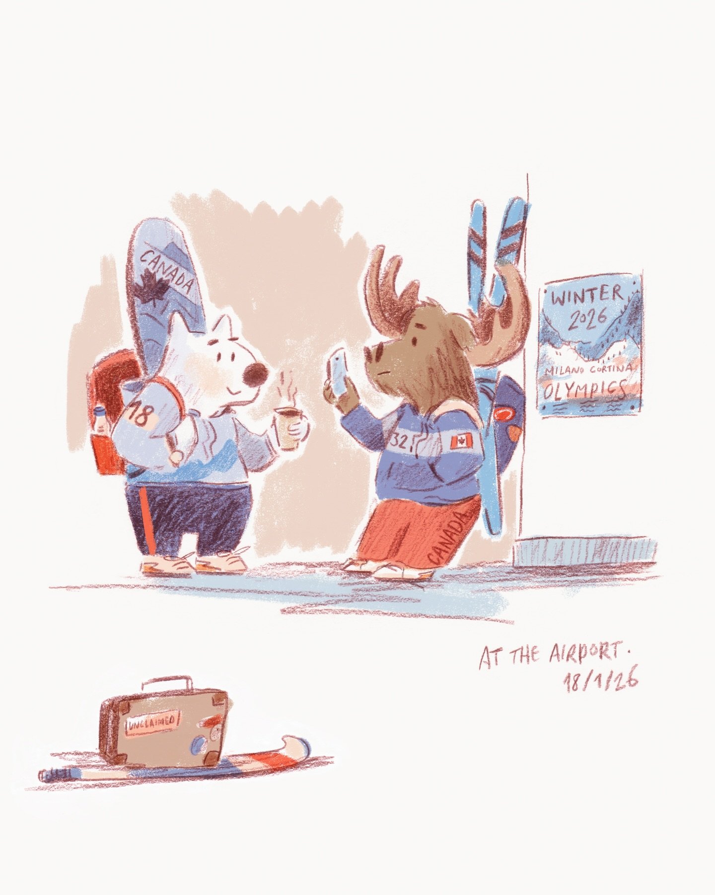 At the airport 🧳

#illustration #sketchbook #sketch #art #childrensbookillustration