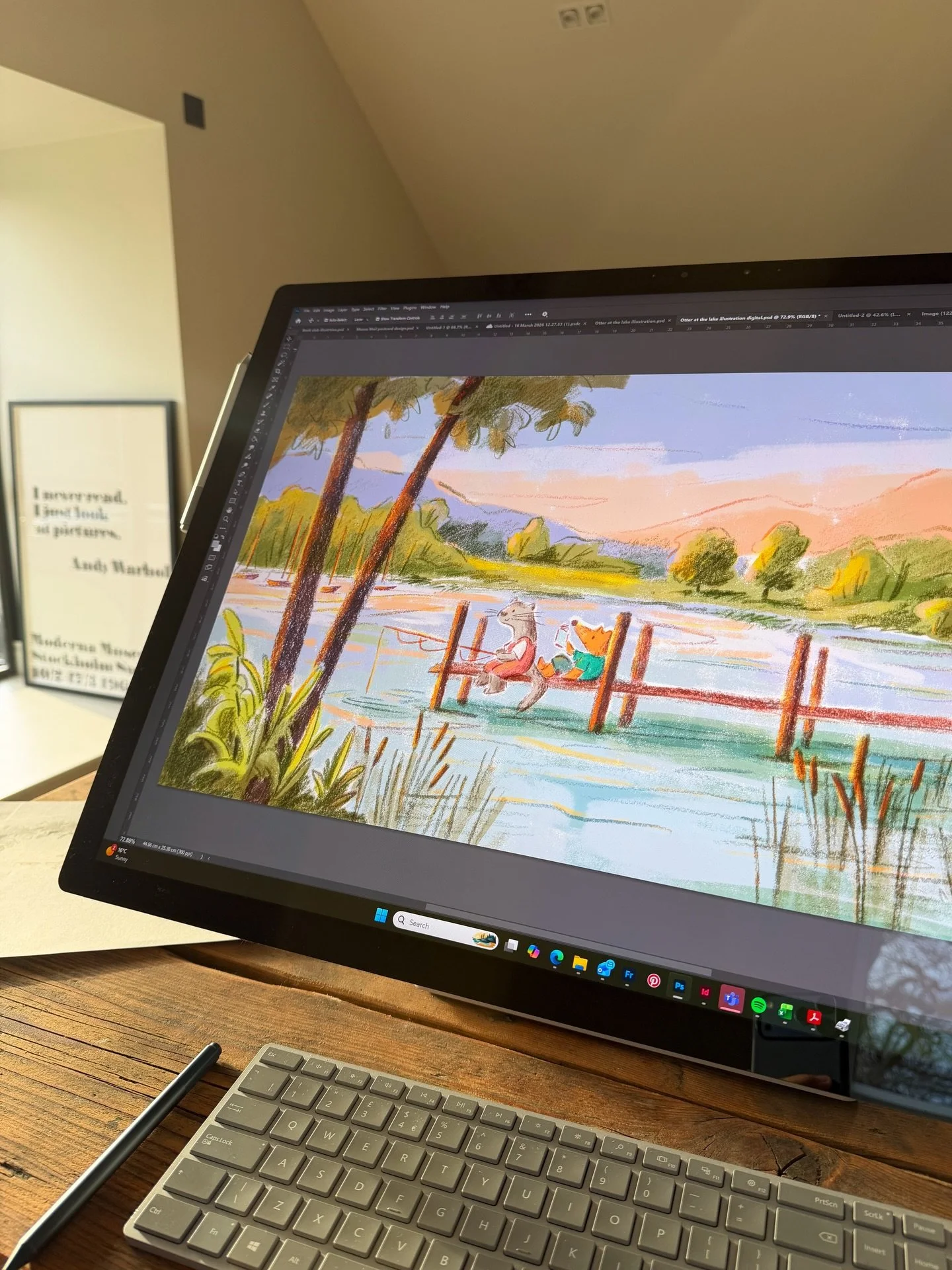 Progress on an illustration I&rsquo;ve been working on this week, inspired by the much needed sun and longer days! 

#illustration #sketchbook #sketch #art #childrensbookillustration