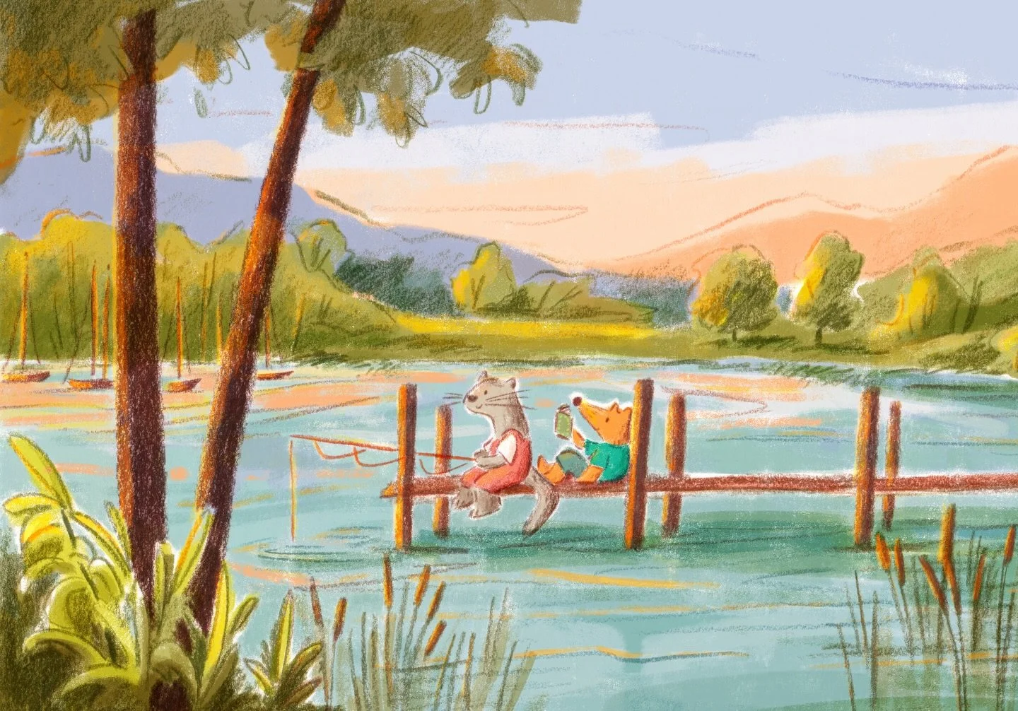 🌱🌅🎣

#illustration #sketchbook #sketch #art #childrensbookillustration