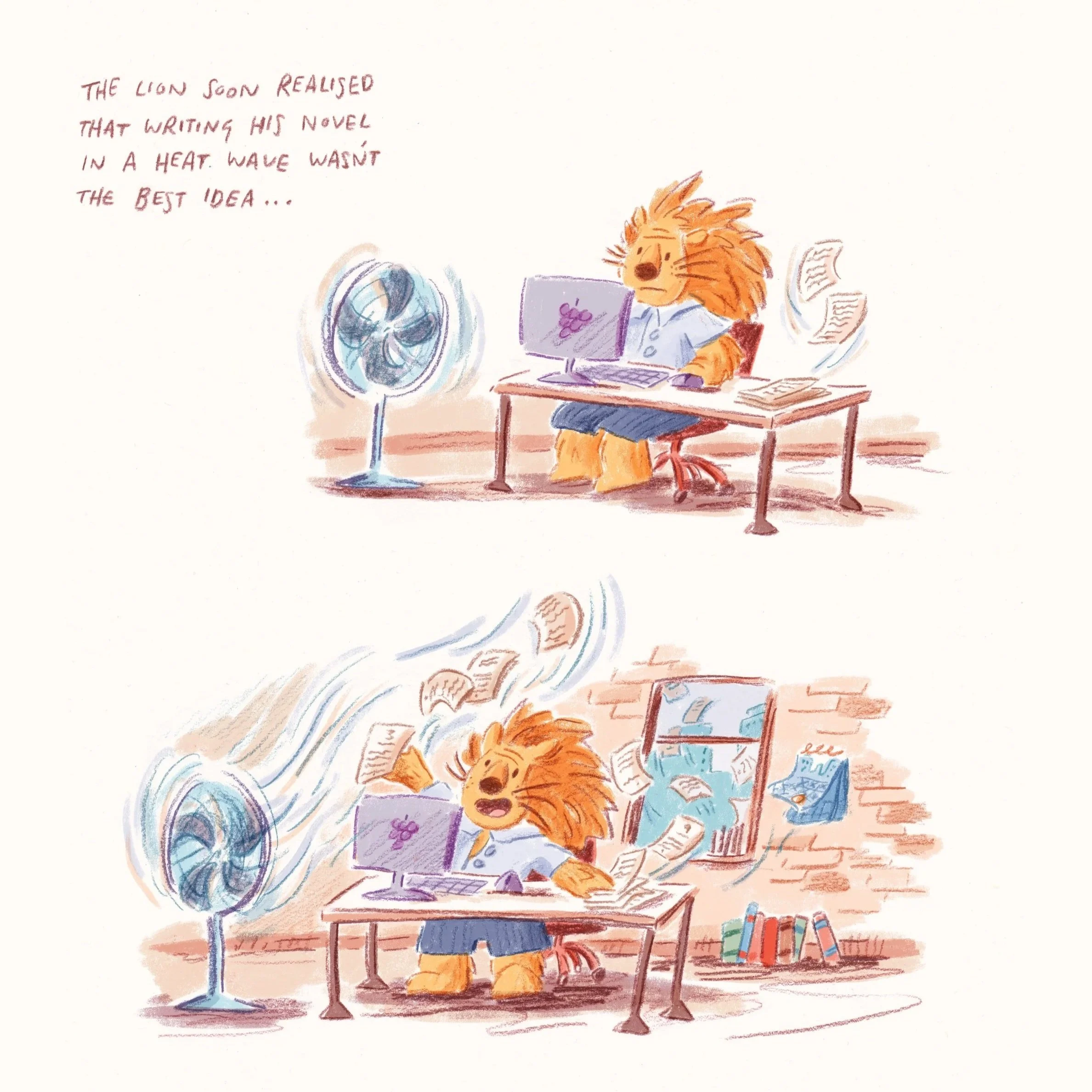 Lion in a Heatwave