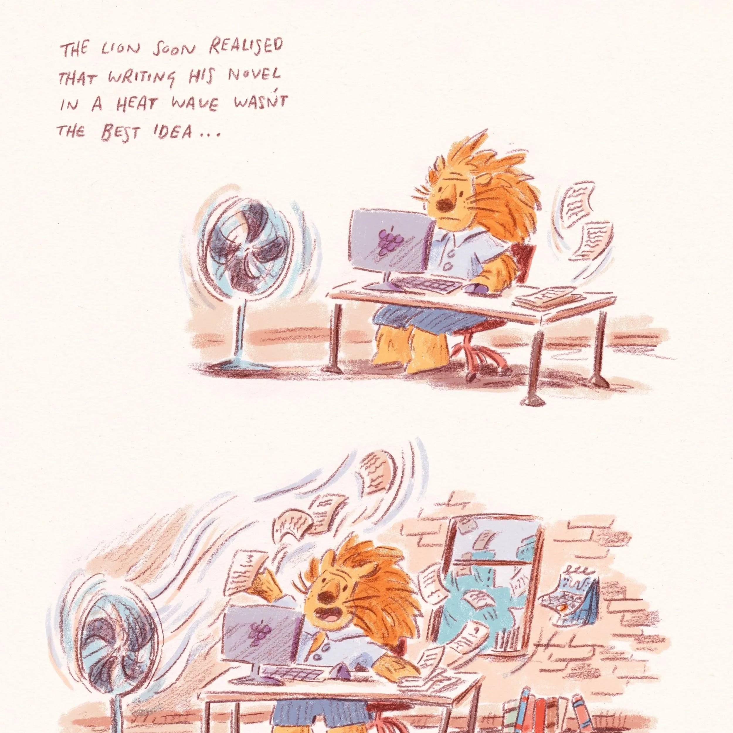 Lion in a Heatwave