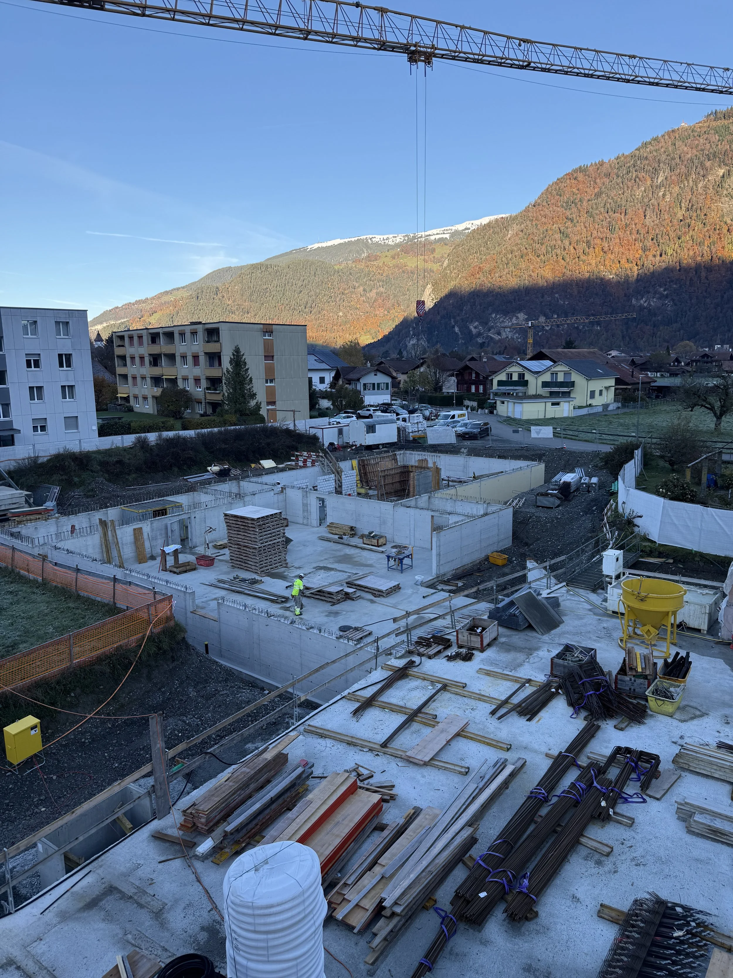 Rohbau Matten im vollem Gange