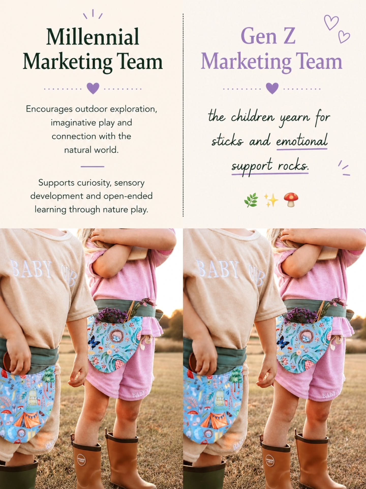 Somewhere between:
&ldquo;supports emotional regulation through sensory exploration&rdquo;
and
&ldquo;the children yearn for sticks and emotional support rocks&rdquo;
&hellip;is where Clever Bugs exists 🤣

We&rsquo;re all for purposeful play over he