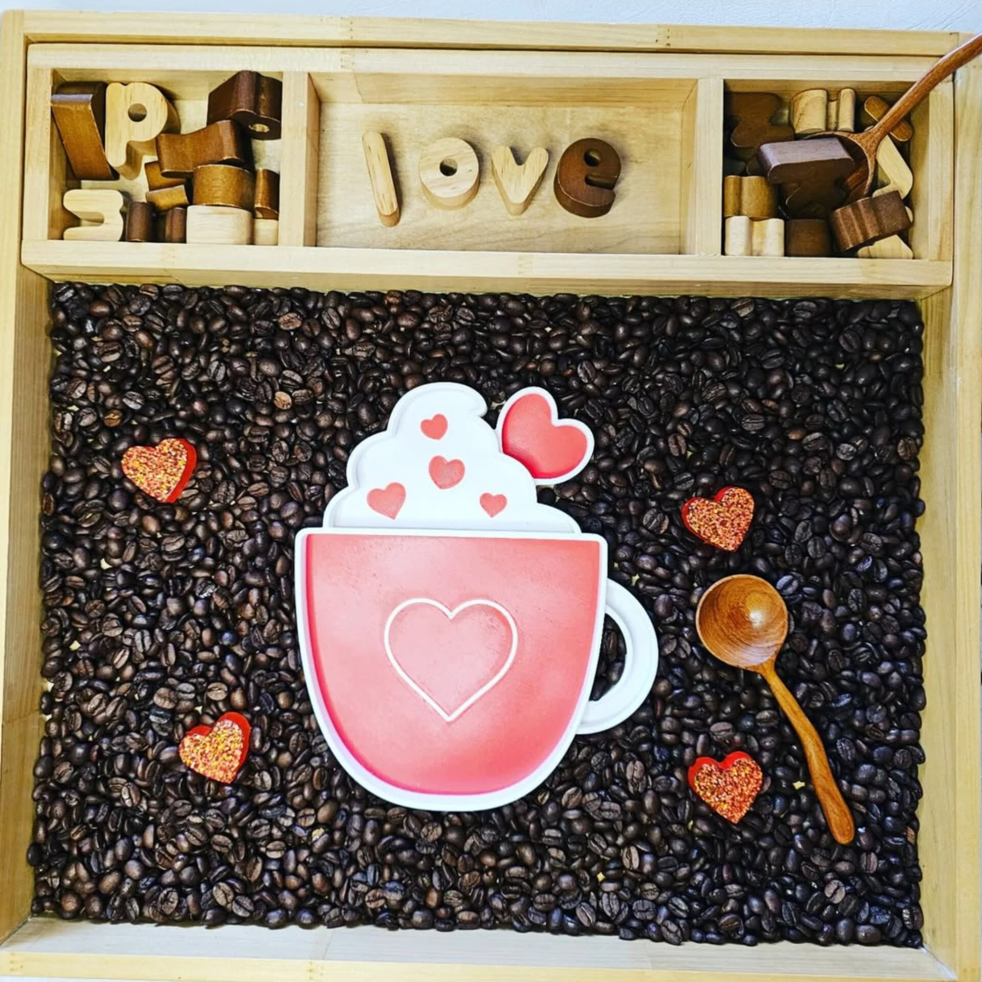 Love Mug Sensory Play Tray
