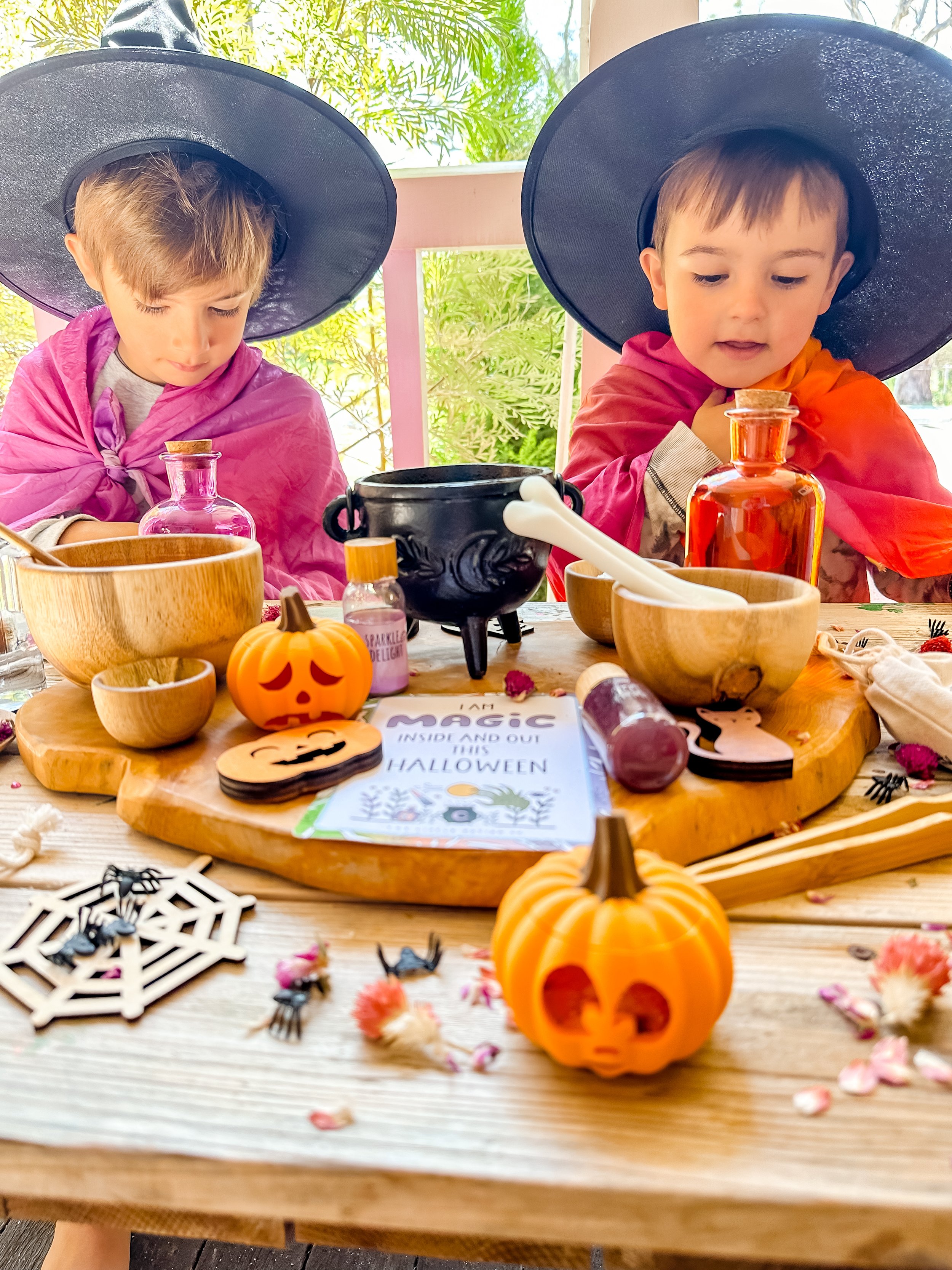 Halloween sensory potion play activity encouraging creativity, expHalloween sensory potion play activity encouraging creativity, experimentation and open-ended playerimentation and open-ended play