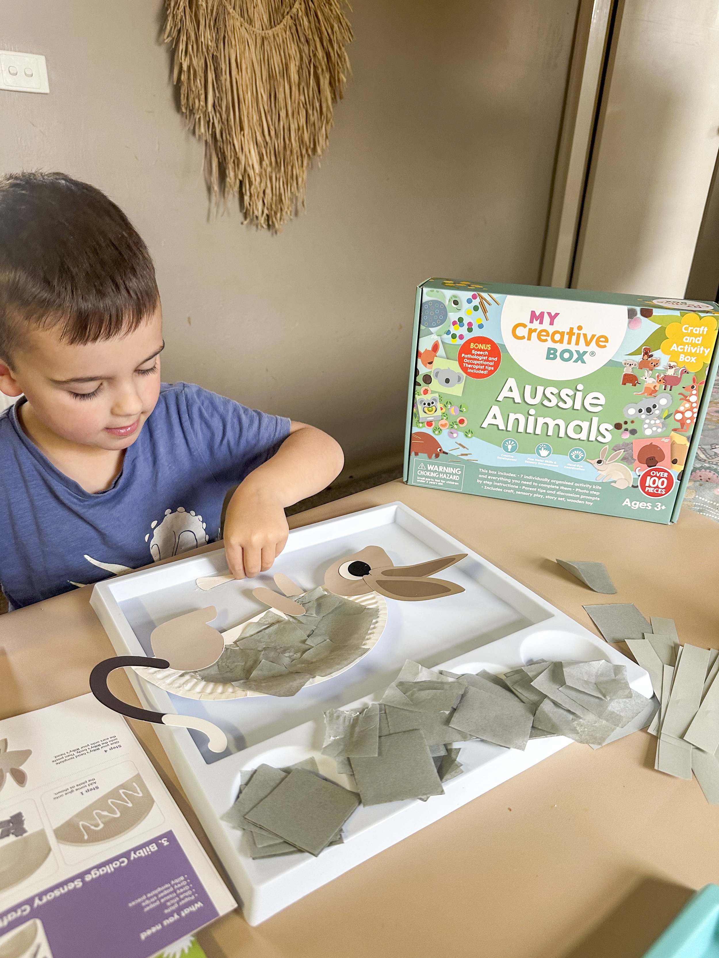 Aussie Animals craft box with echidna, bilby and sea turtle activities