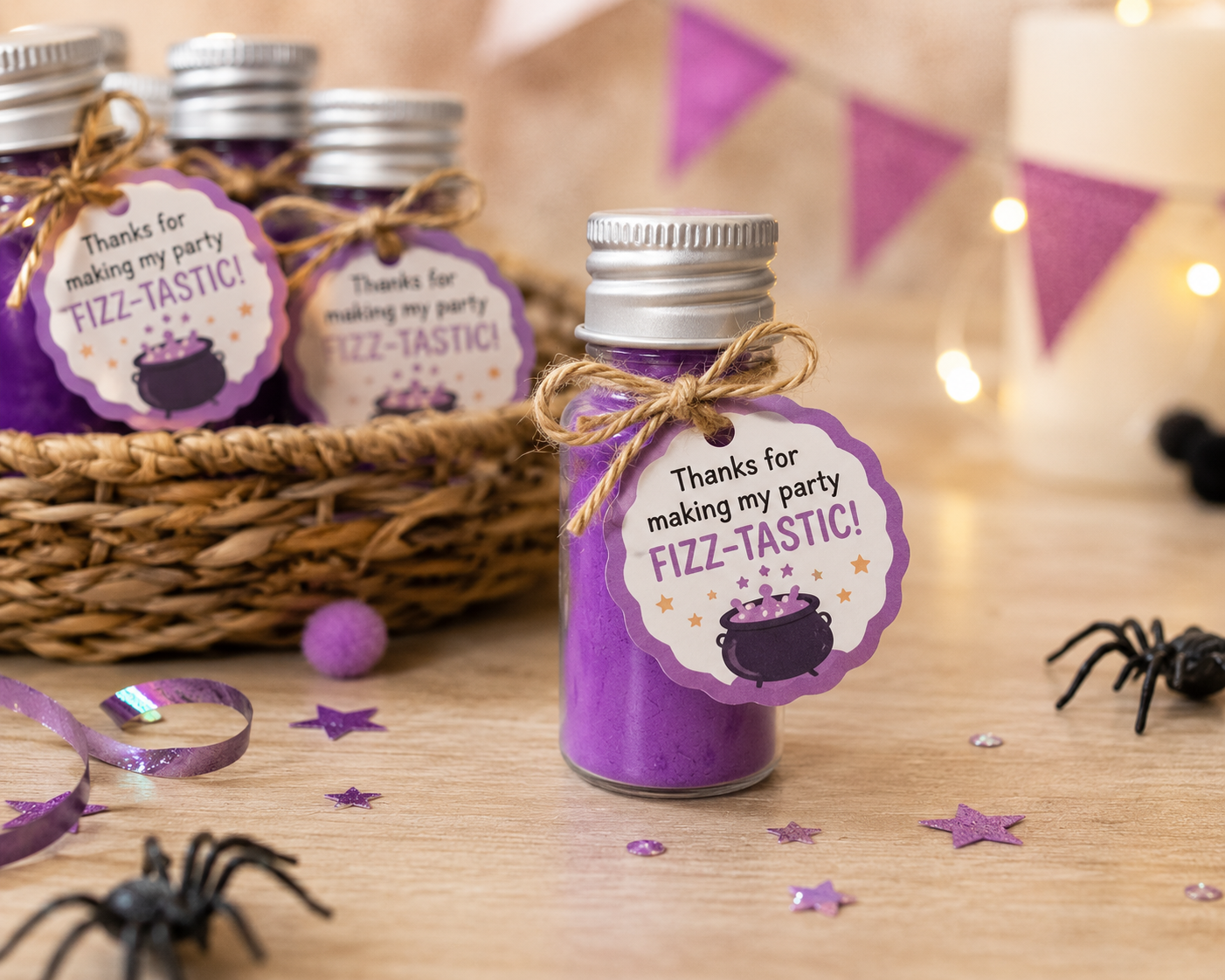 Mini potion fizz tube for kids party favours and Advent calendar fillers