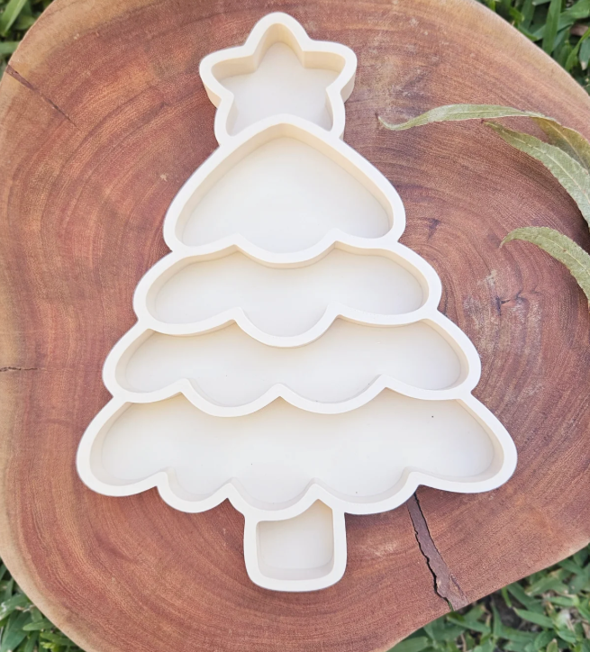 Christmas Tree Sensory Tray for kids Christmas play