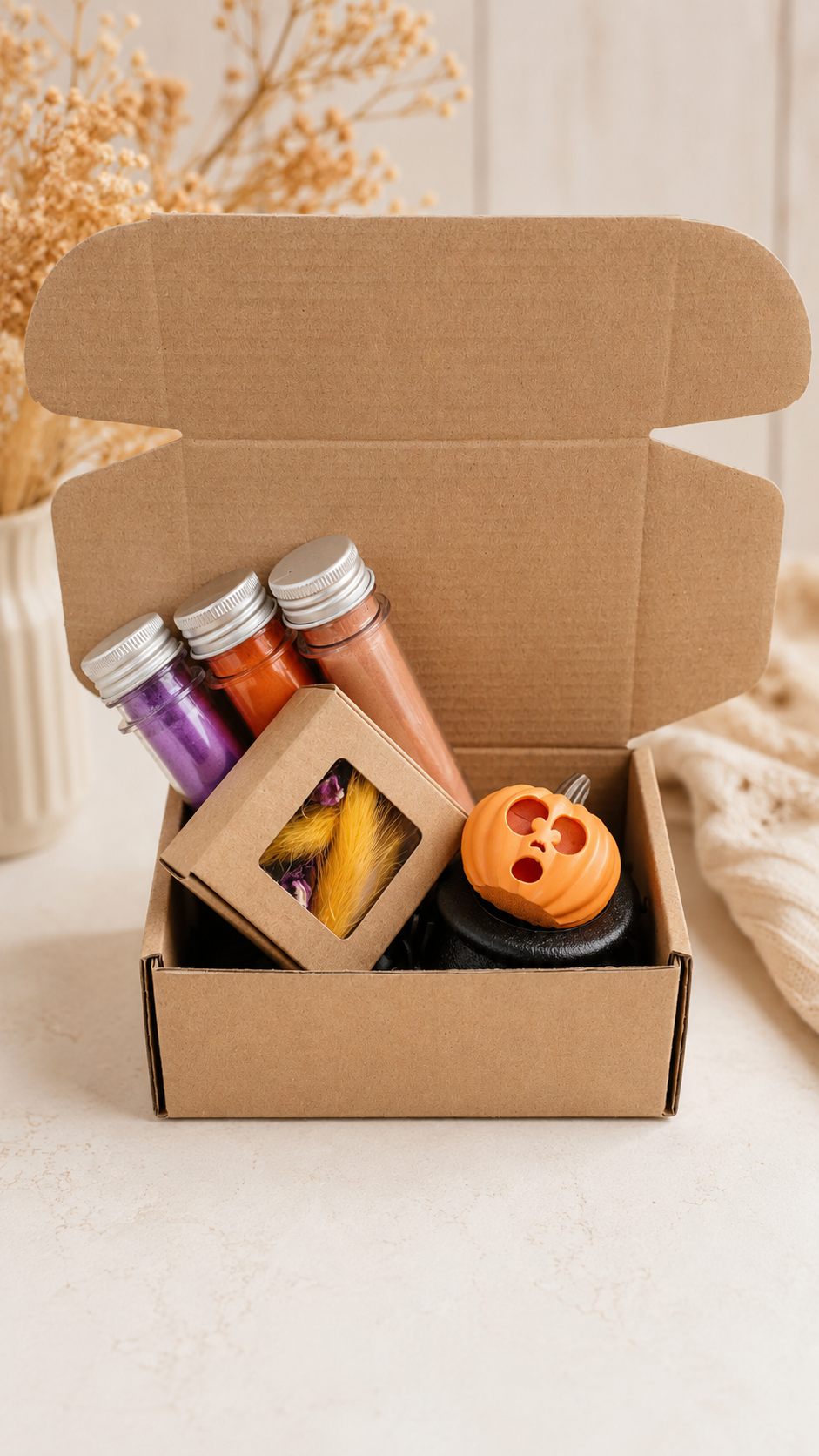 Halloween potion kit for kids with Jack-o’-Lantern and mini cauldron