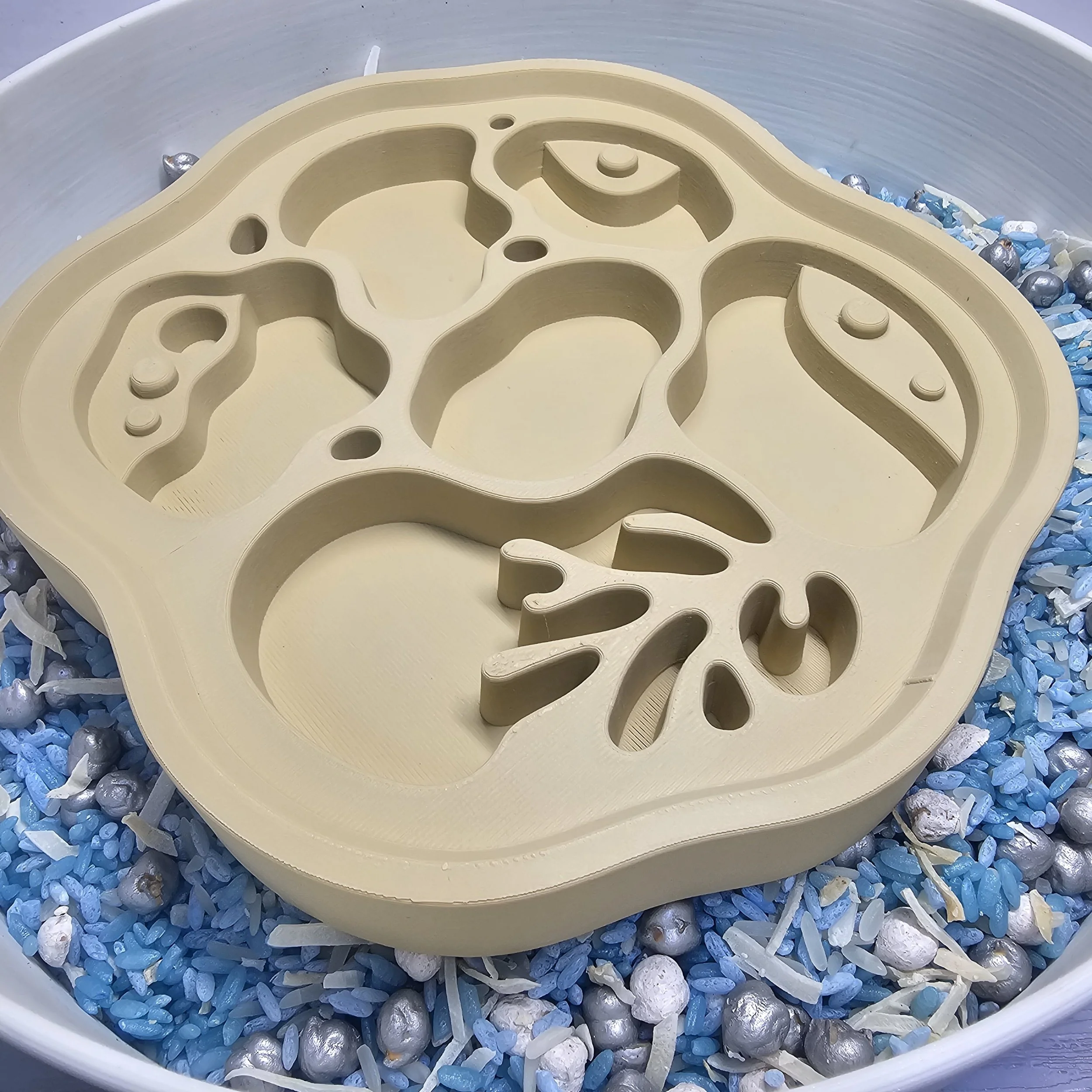 multi compartment tinker tray for sensory bins