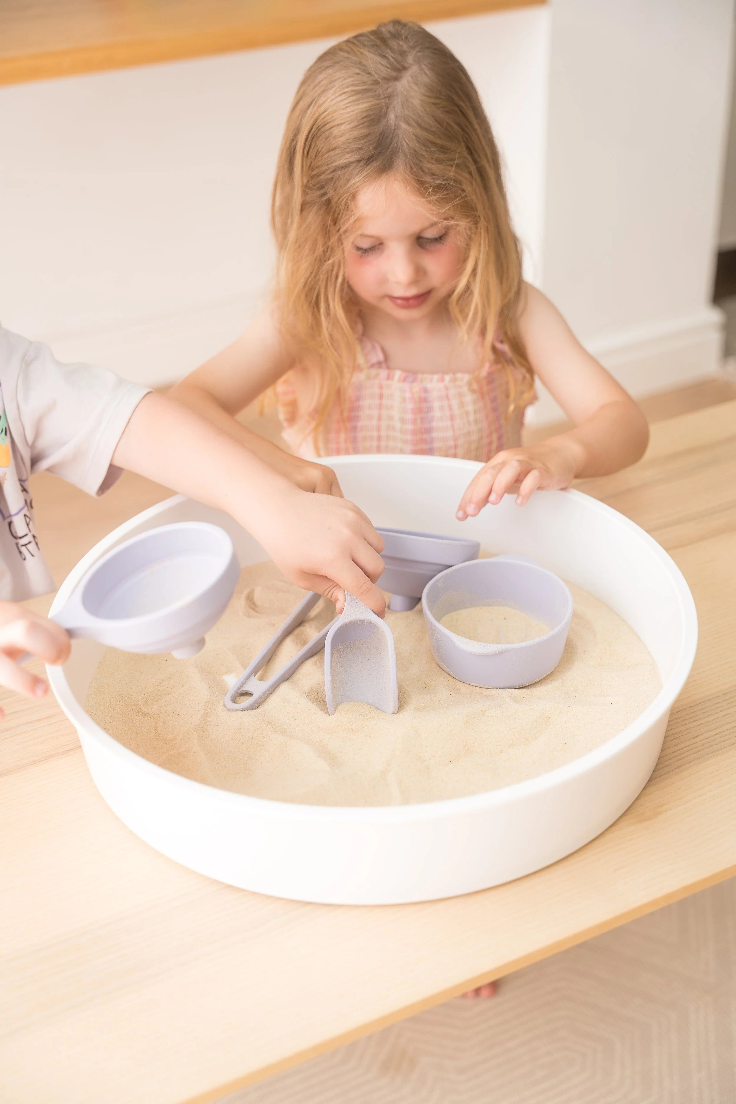 Kids sensory play tools with scoop tongs dropper funnel and bowl