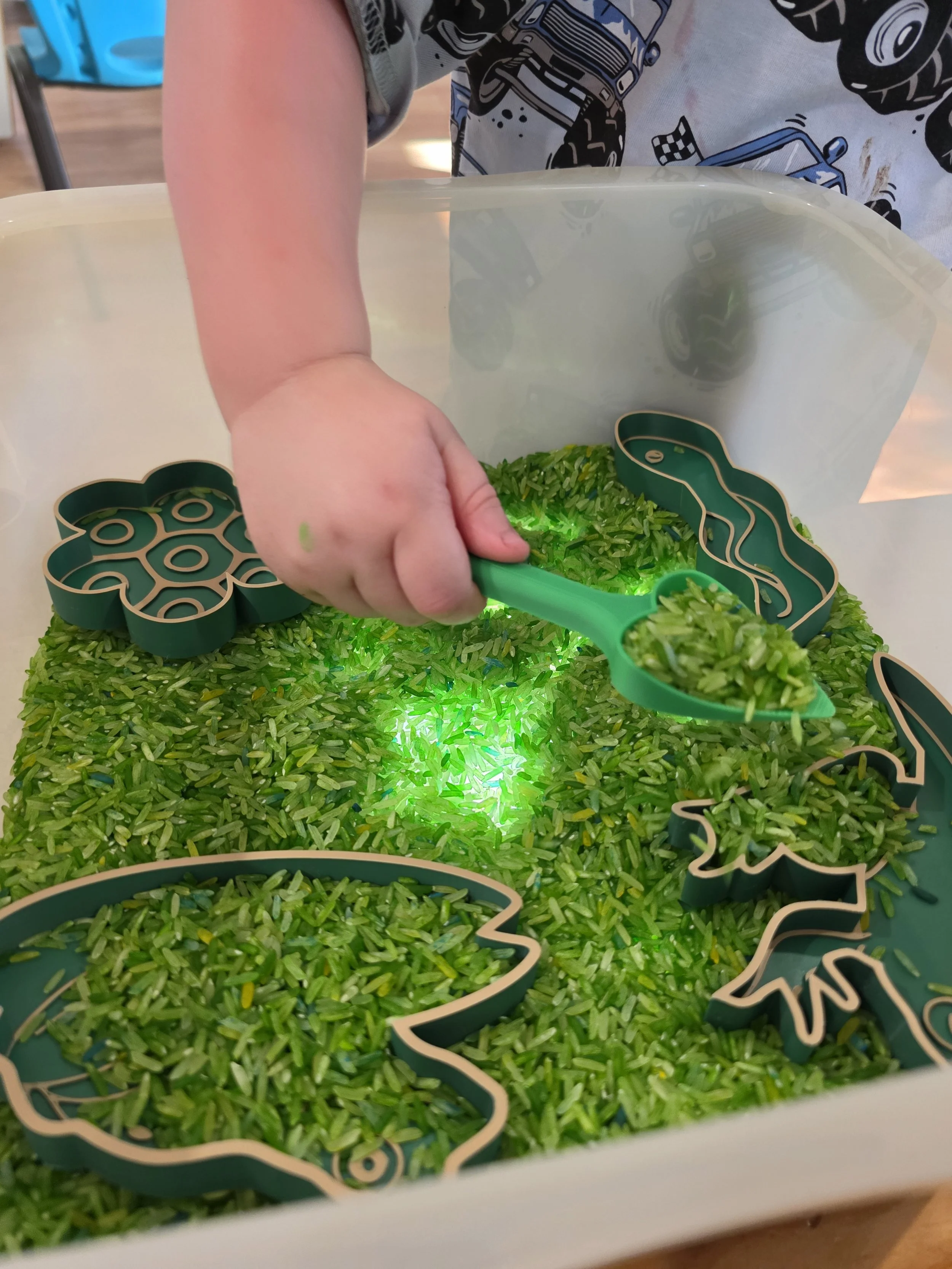 Sensory Light Box with interactive lights for children's sensory play.