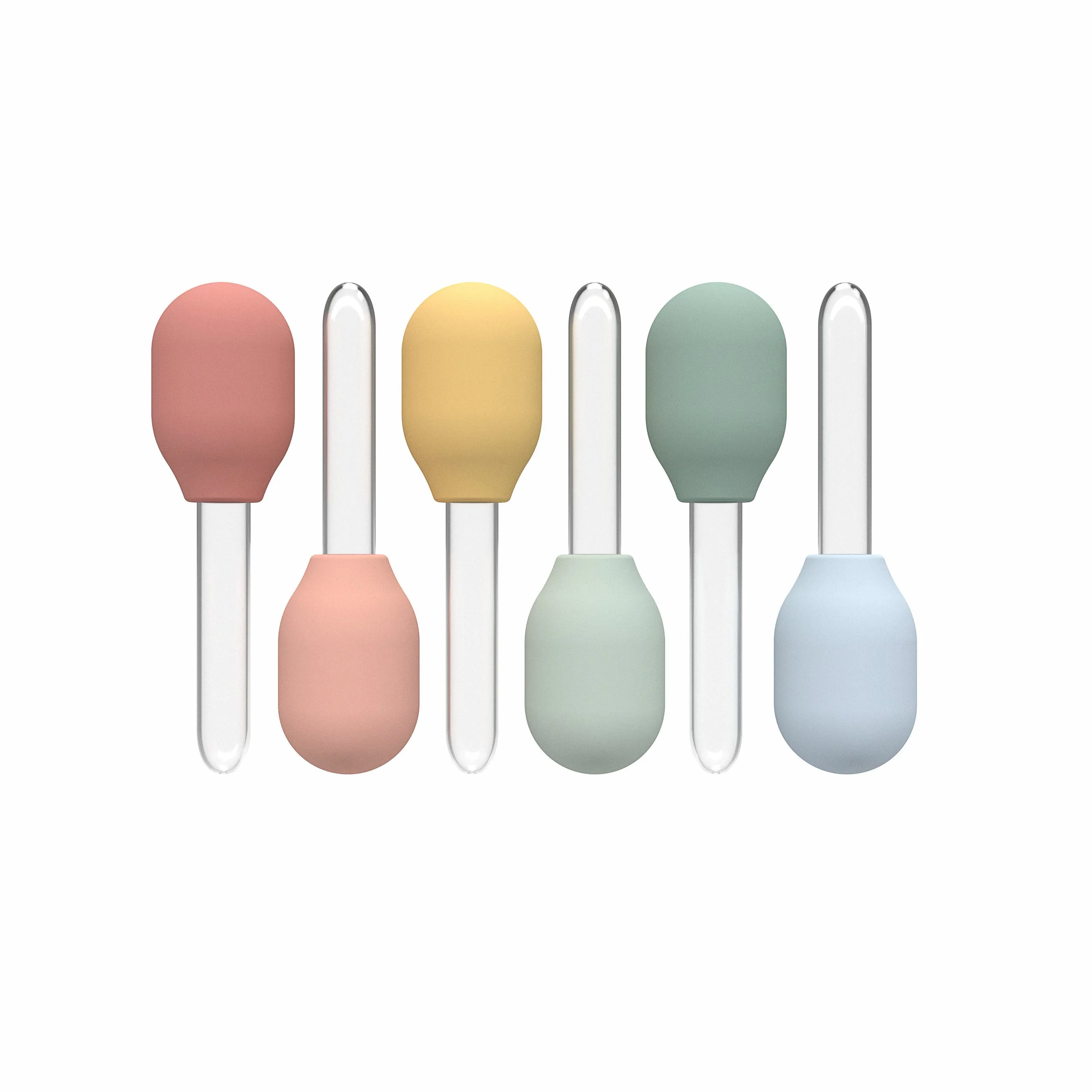 Easy grip silicone droppers for toddler sensory play