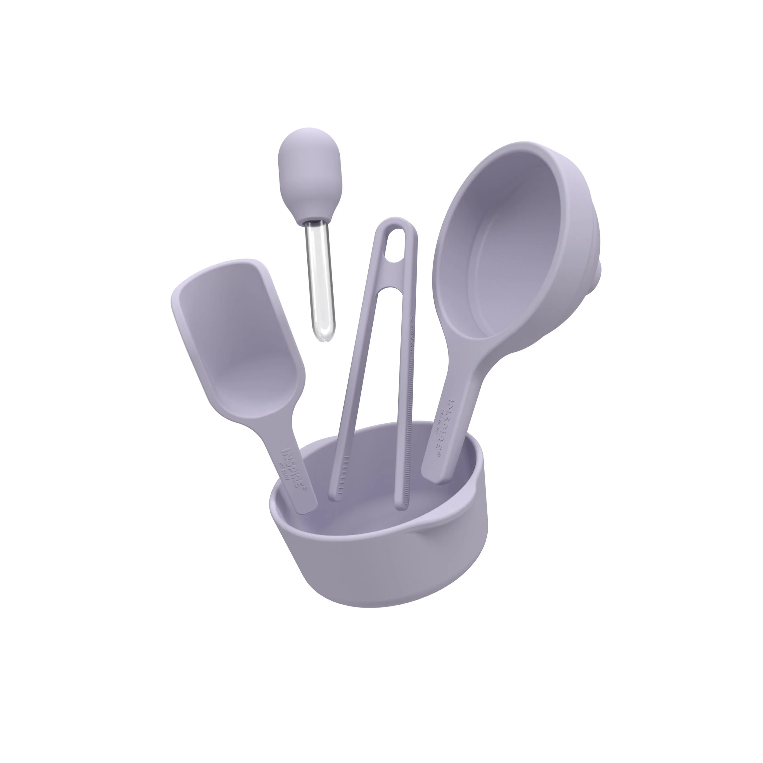Sensory play starter tool kit for kids with bowl, scoop, funnel, dropper and tongs