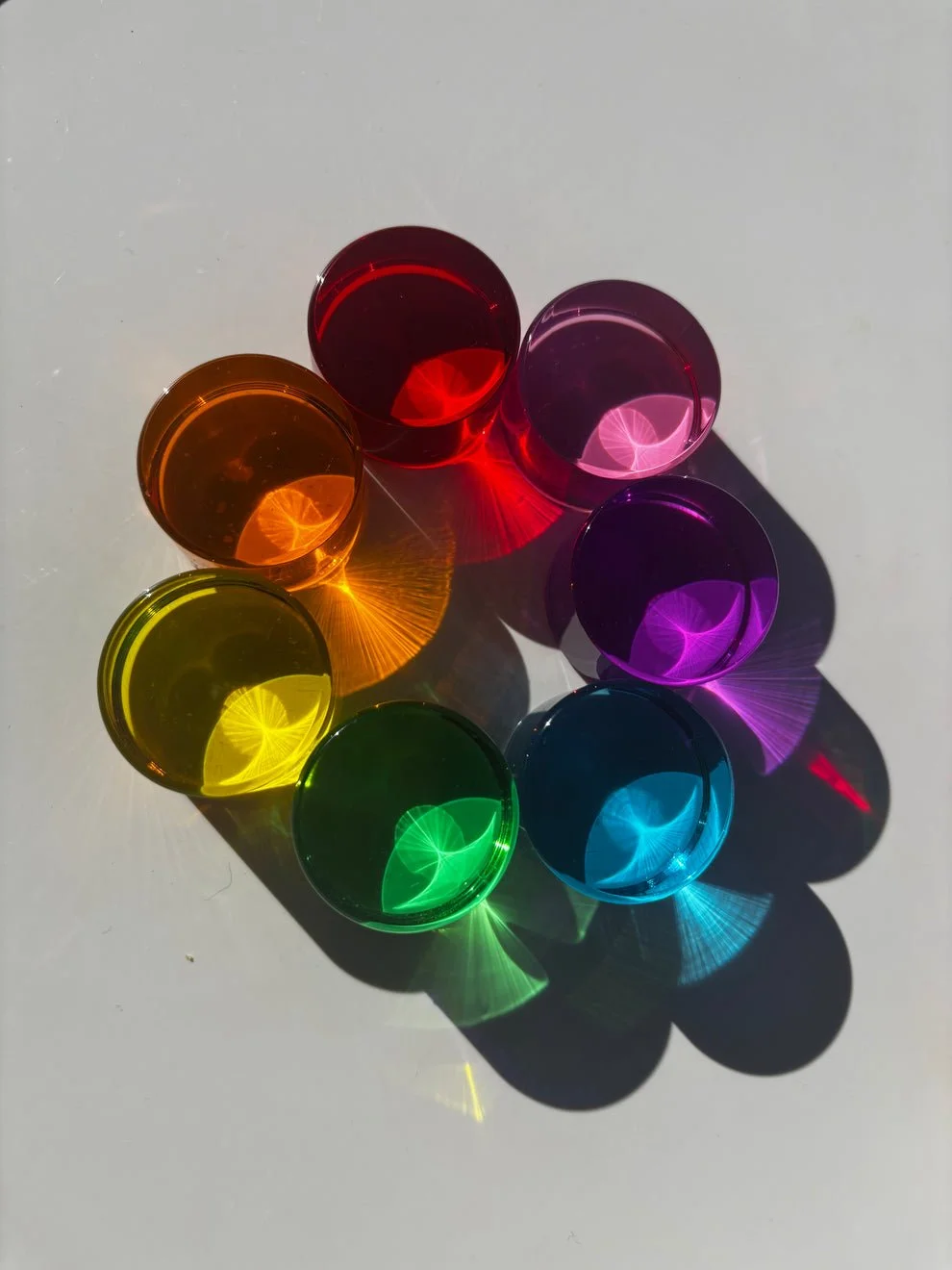 Translucent Kingdom Coins catching the light during play.