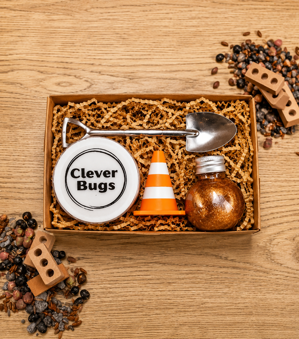 Construction Potion Kit packaged in a kraft gift box ready for gifting.