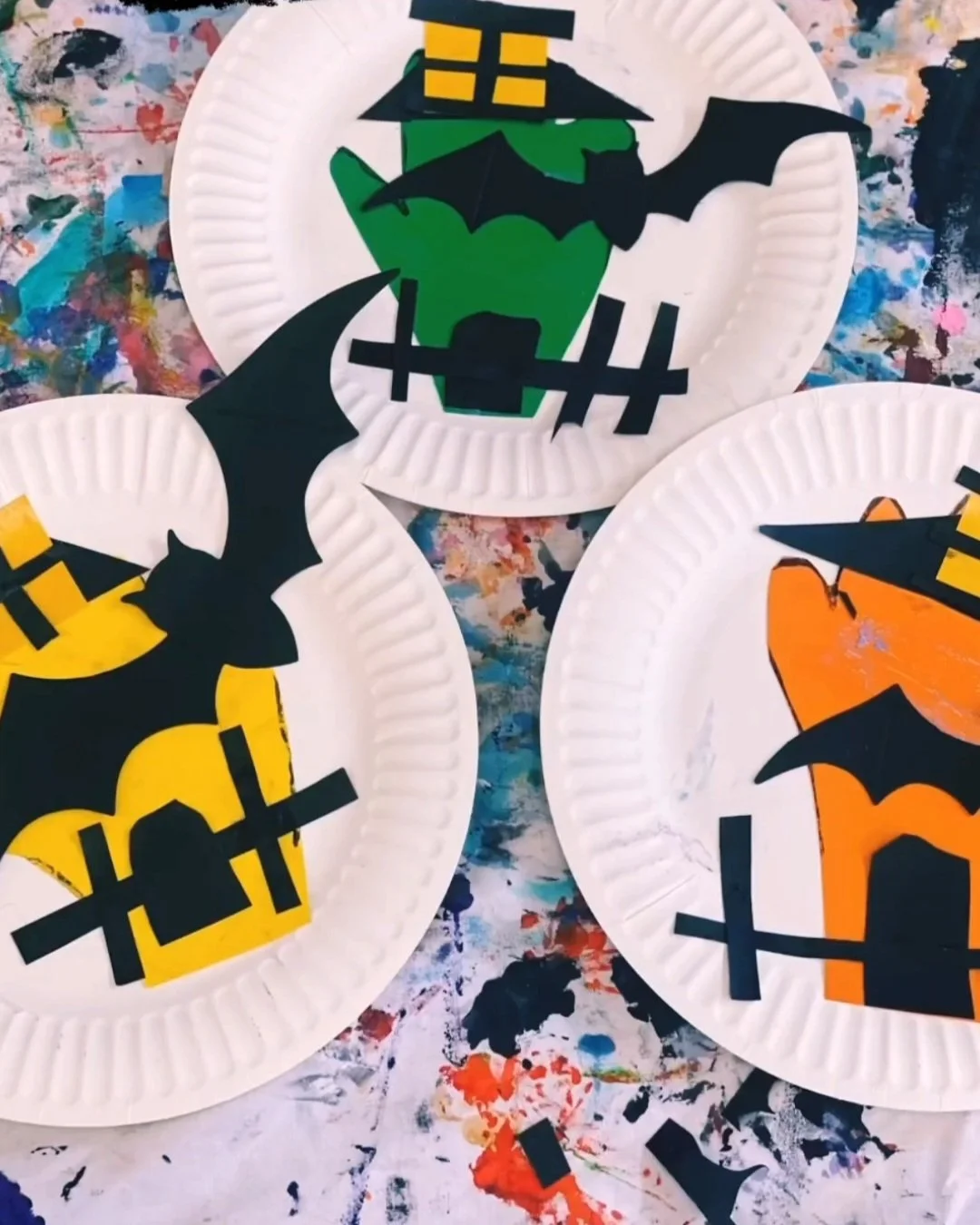 paper plate halloween craft for kindergarten