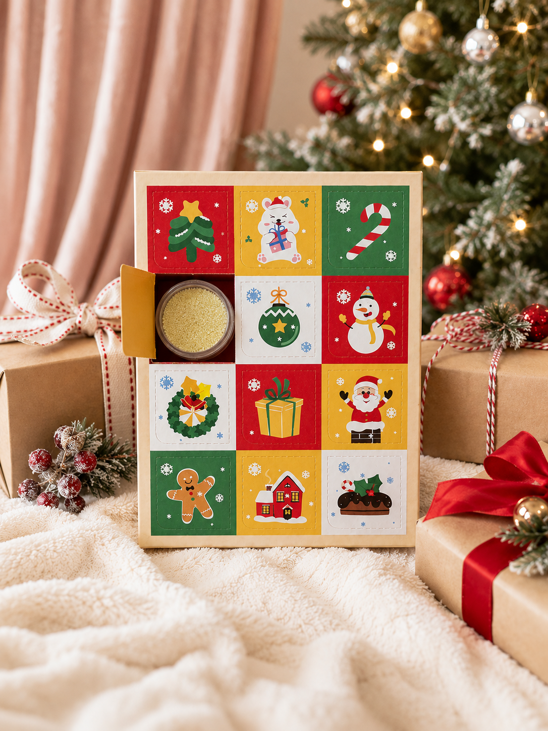 12 Day Potion Play Advent Calendar filled with colourful mini jars of Clever Fizz