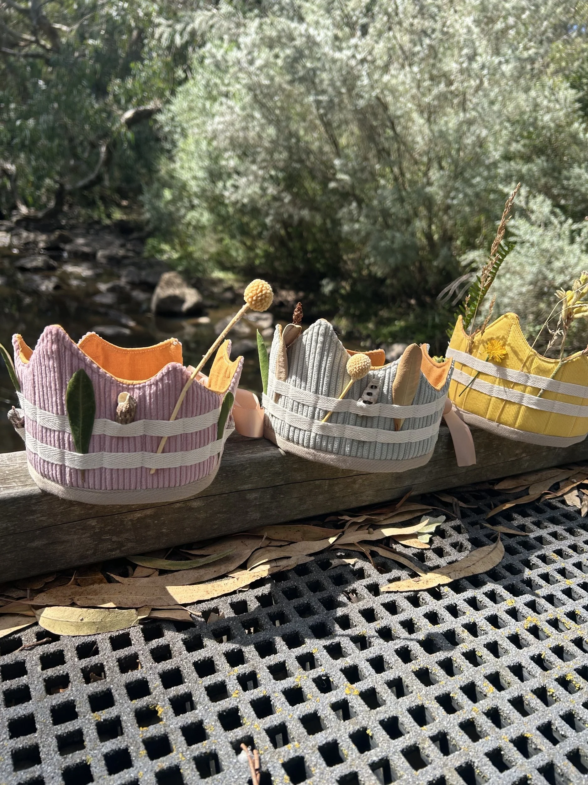 adventure foraging crown for kids nature play activities