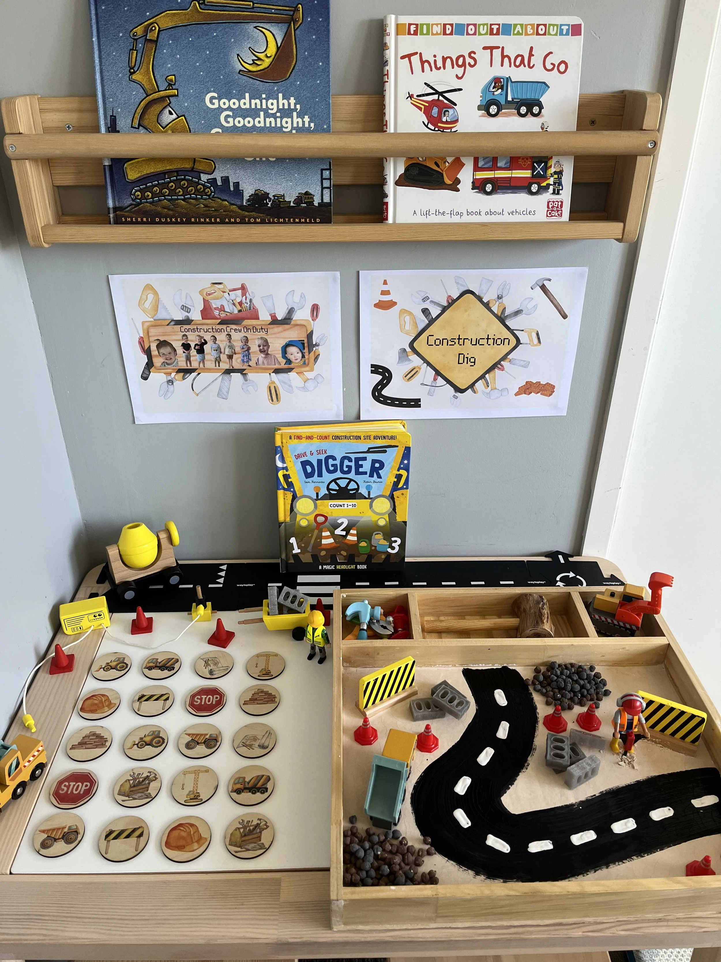 construction themed ikea table invitation to play