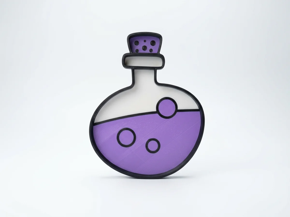 Purple potion bottle sensory tray for messy play, playdough and kids potion activities  Copy