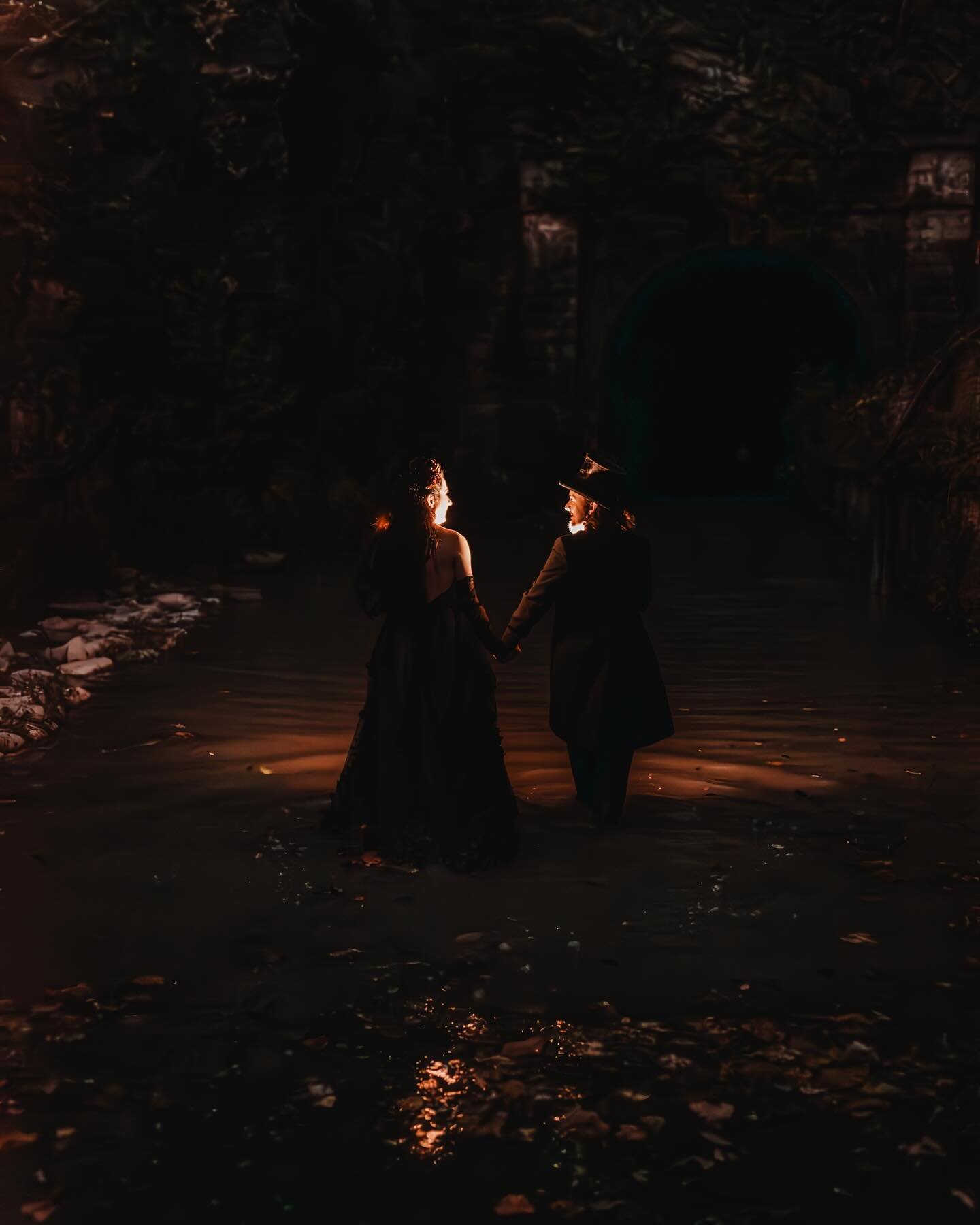 Rebekah and Nova landed on the idea of a Friday the 13th Elopement at the Paw Paw Tunnel on the C&amp;O Canal in Oldtown, Maryland and they proceeded to go all out. 
This Victorian Era and spooky inspired elopement featured lanterns, top hats, spooky