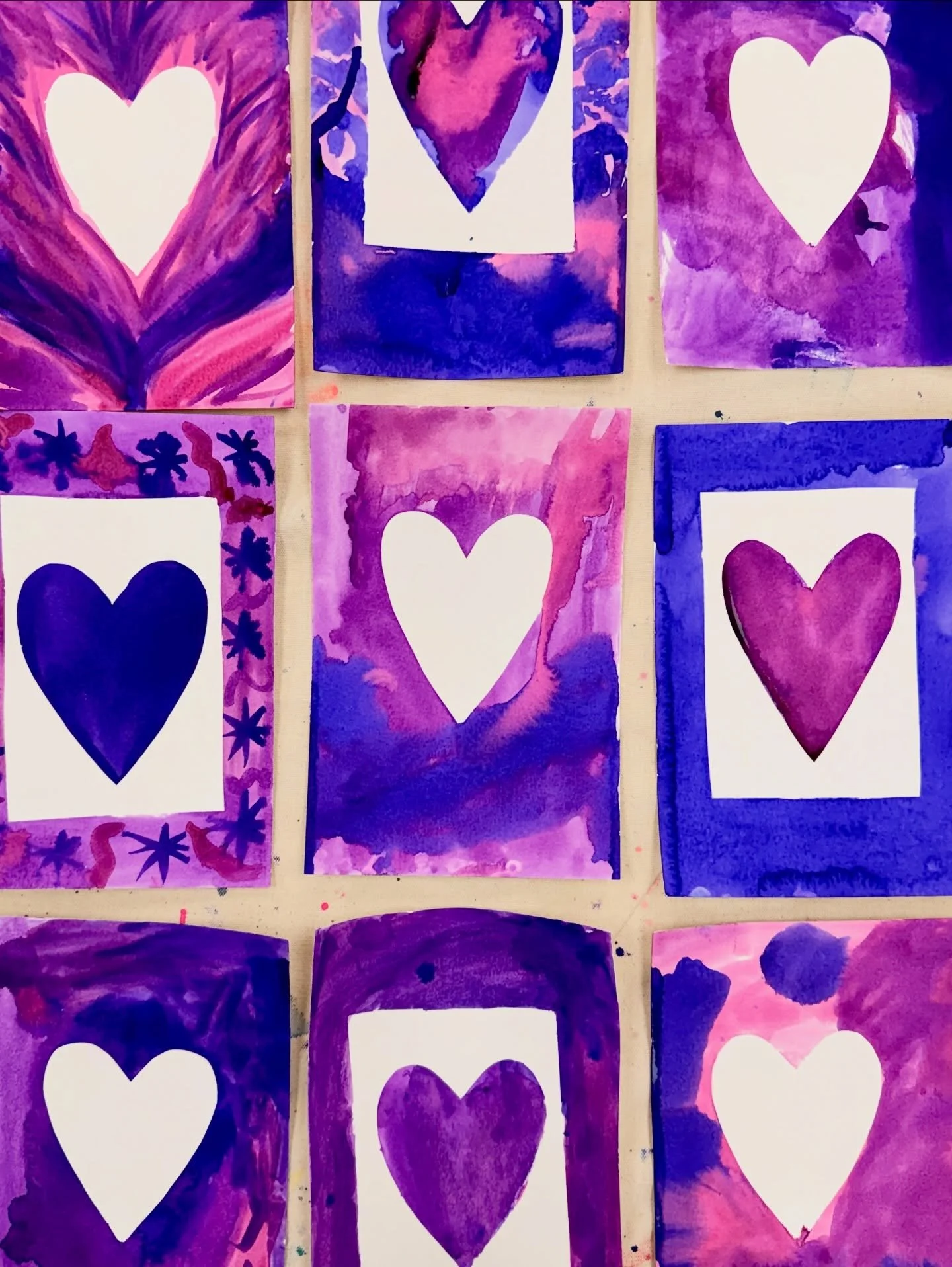 Scenes from Valentine&rsquo;s week at Hooray Art 🩷💜❤️