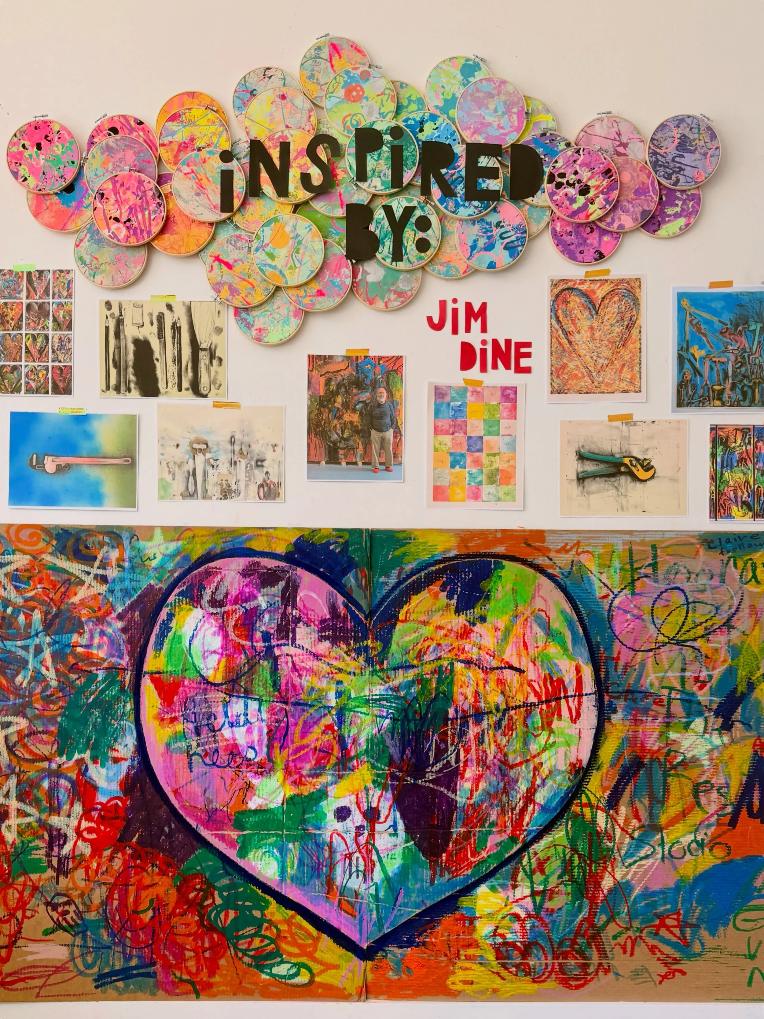Week 4 was inspired by artist Jim Dine! ❤️🛠️