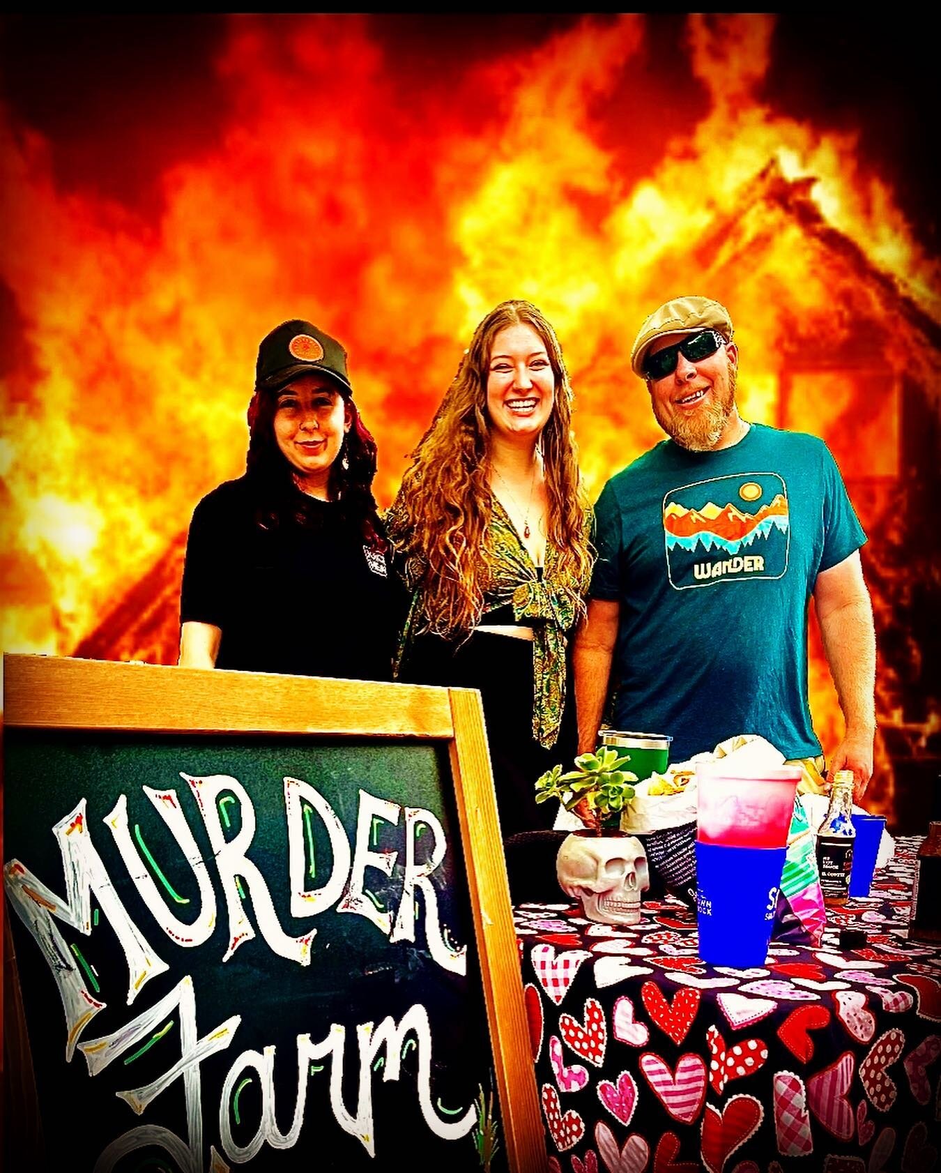 Little Rock and Murder Farm Hot Sauce are on fire!! 🔥 #hotsauce #littlerockfiredepartment #killingit #summerlove #supportlocalbusinesses❤️