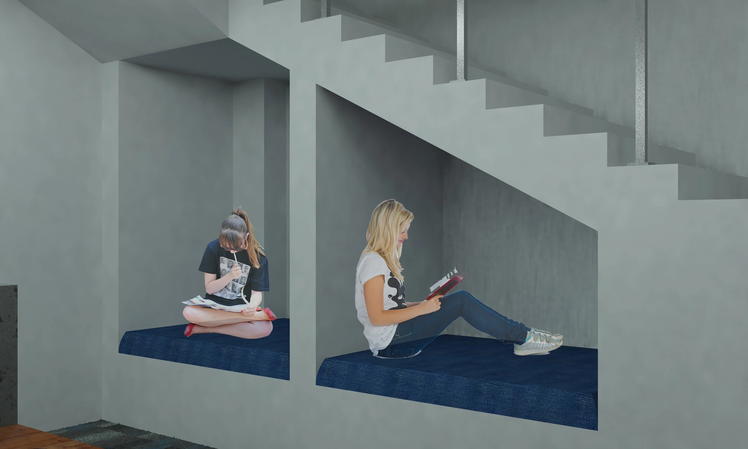 Work/Study Area (Seats Close-Up)