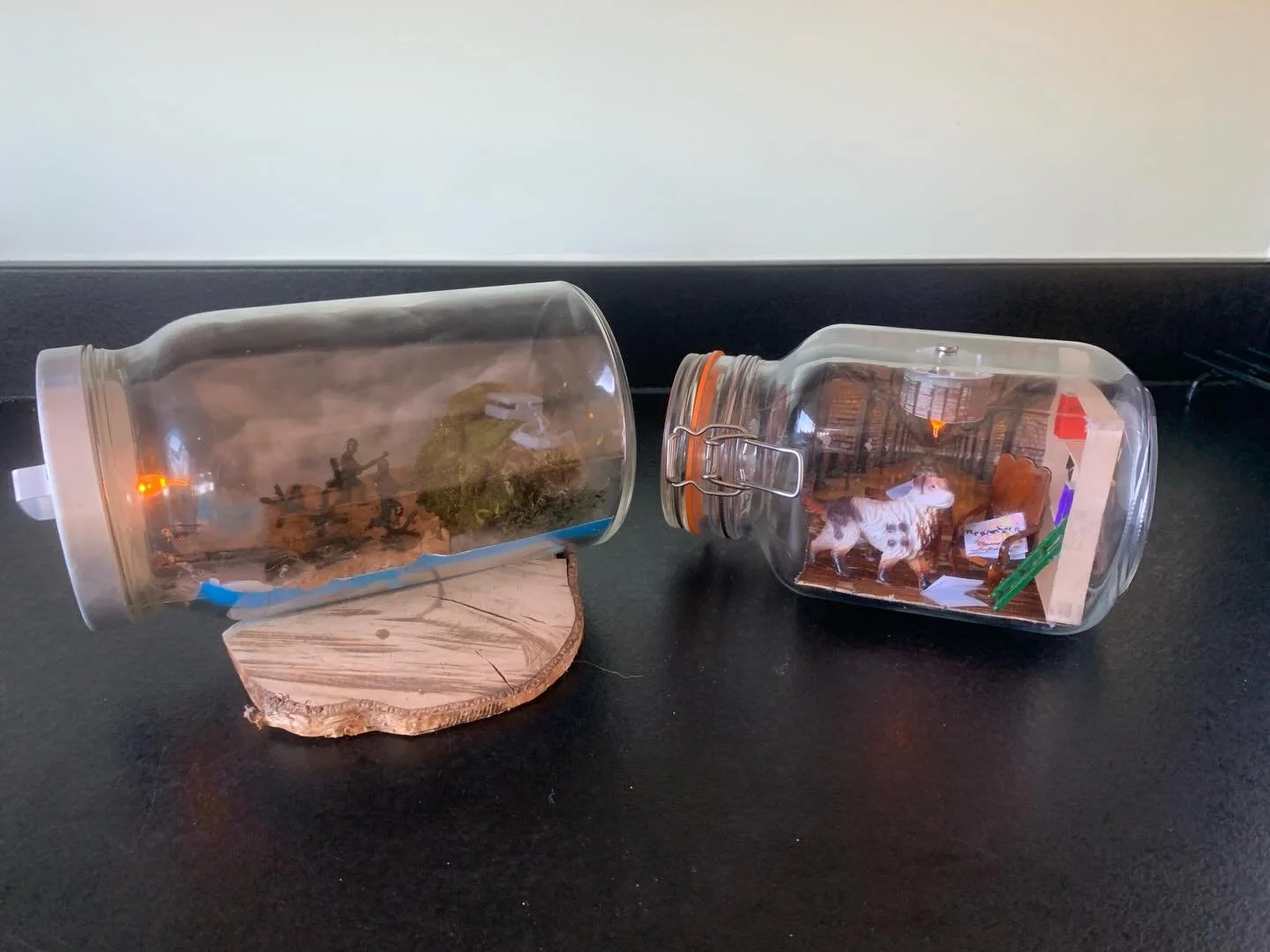 It&rsquo;s &rsquo;Book in a jar&rsquo; day again for my nephews school projects so I&rsquo;ve been helping them make them.

The challenge - choose your favourite book, make a scene from it in a jar!

Logie chose D-Day (of course) so we did a scene st
