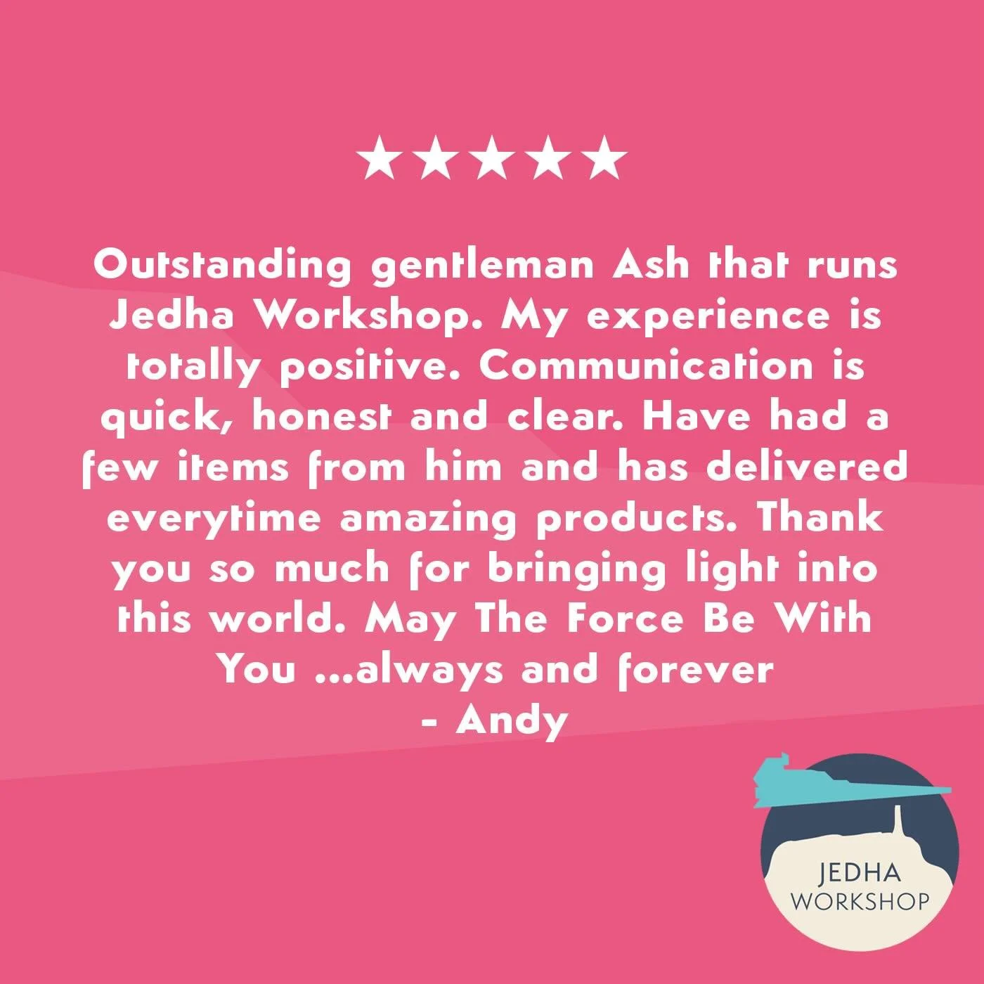 🥺 I don&rsquo;t think there&rsquo;s an emoji for &lsquo;bottom lip out&rsquo; but that&rsquo;s what that&rsquo;s supposed to be.

I received this review this morning from @tk21276 

Andy has been a friend, a maker, a customer and one of my patrons t