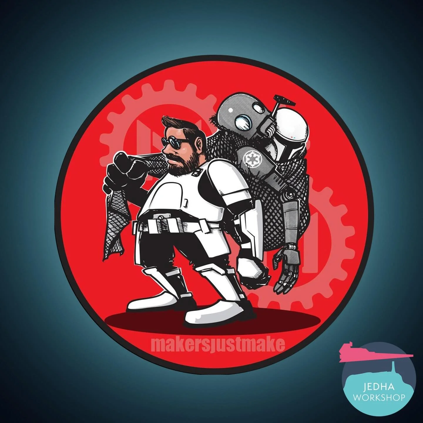 I&rsquo;m a bit late sharing this but I just wanted welcome our new Patron @makersjustmake ! 

He makes some absolutely epic stuff and not just 3D printing - Star Wars wood carvings, scene displays, weapons - so much cool stuff! He&rsquo;s an amazing