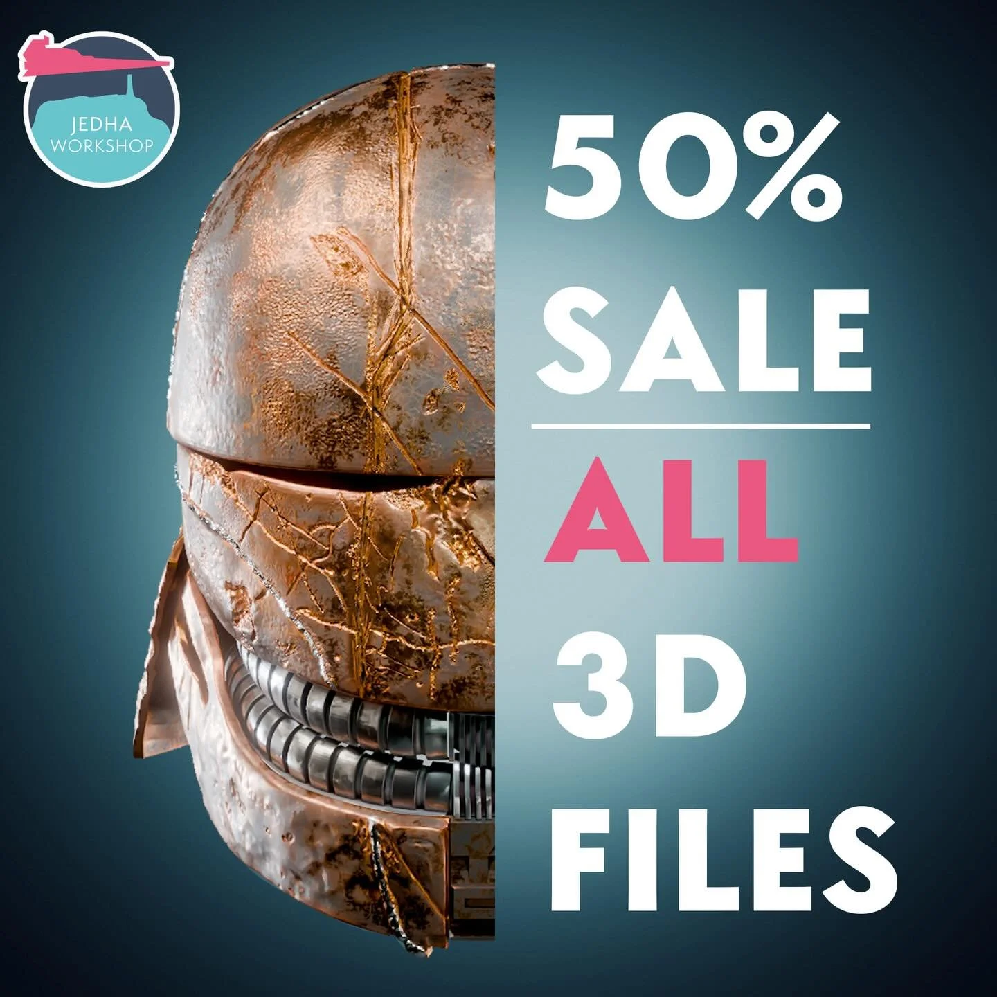 50% Off All 3D files! &hellip;But ONLY to my Instagram and Facebook followers!

Use code: &lsquo; BEECHAWAWA &lsquo; at checkout to claim your discount! 🛒🤑

www.Jedhaworkshop.co.uk

Ends this Sunday 19th April 2026

🤘🏼