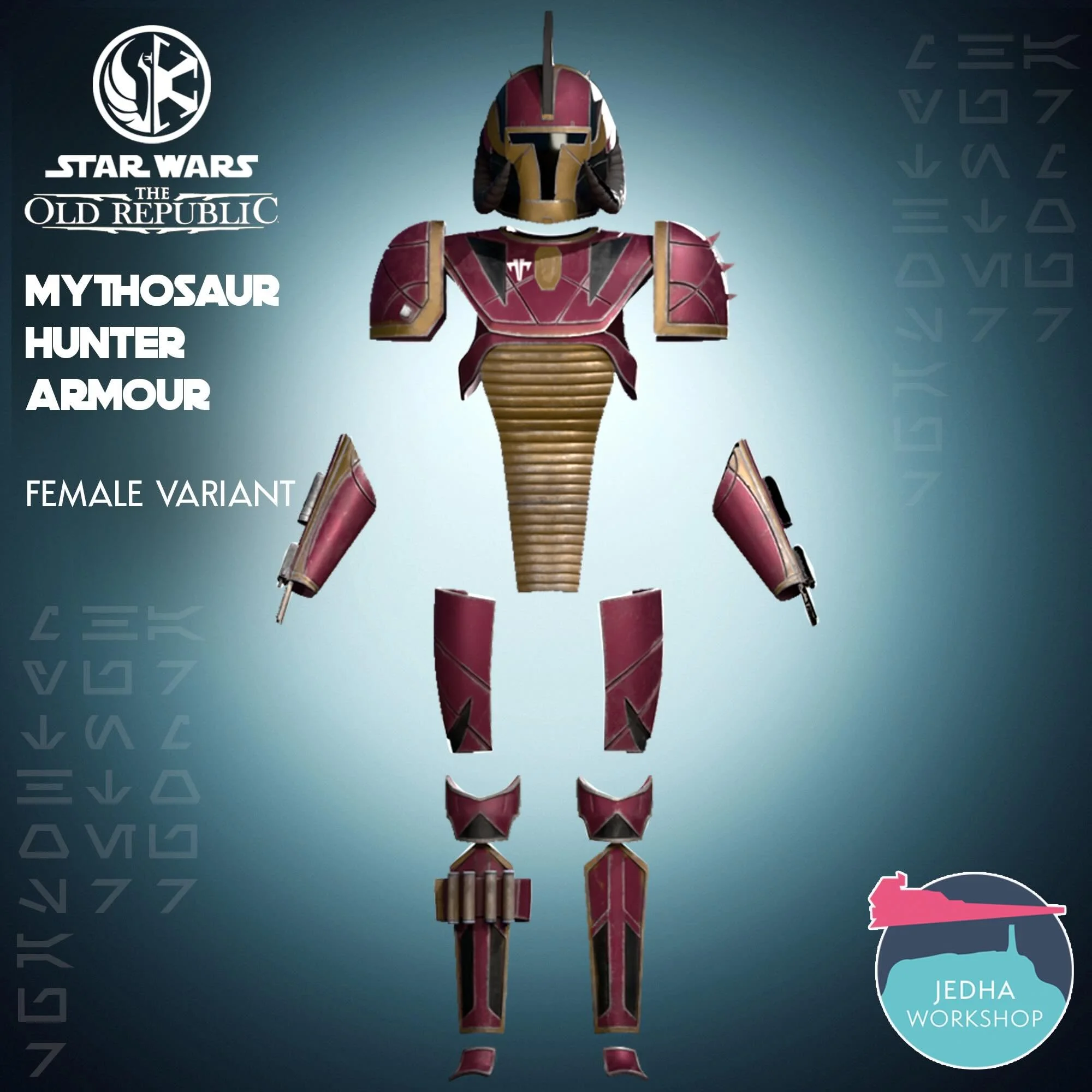 Super excited to announce the launch of our Mythosaur Hunter Armour!

This was a playable skin in Star Wars The Old Republic and these are the first printable cosplay files of it ever! We&rsquo;re racking up quite a few very rare Legends designs now.